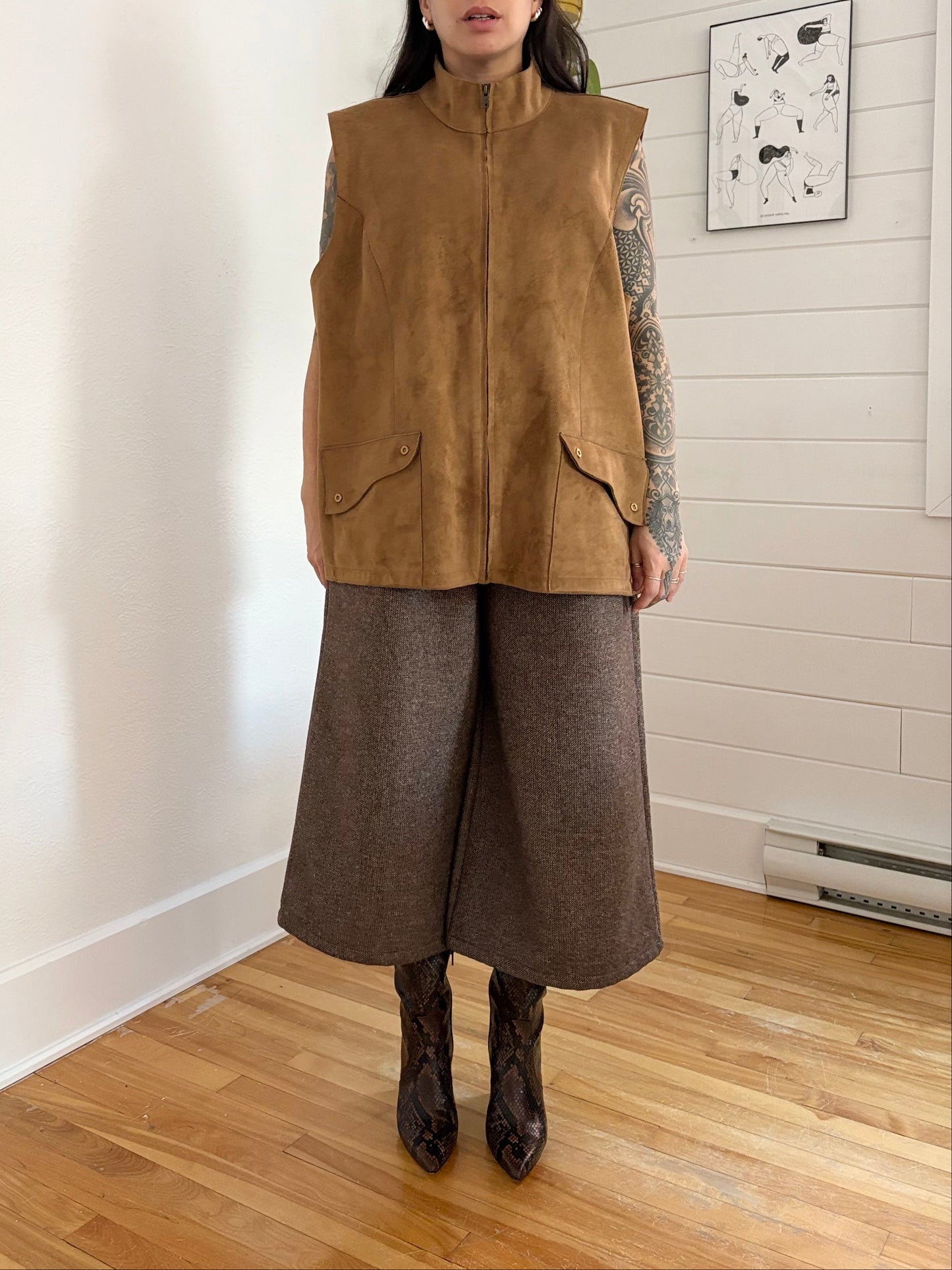 Ralph Lauren faux suede zip up vest 3X