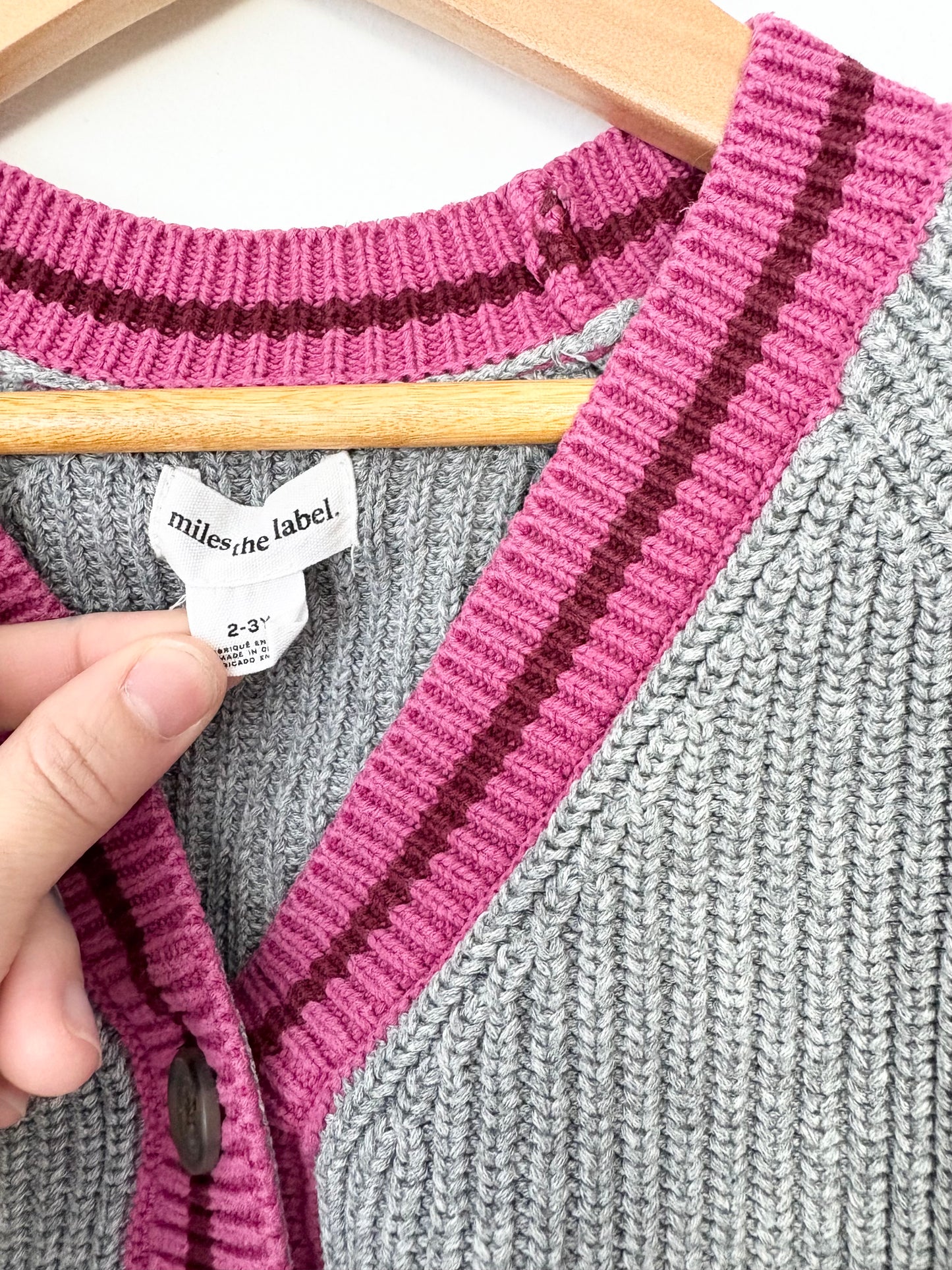 Miles the Label knit cardigan 2/3Y