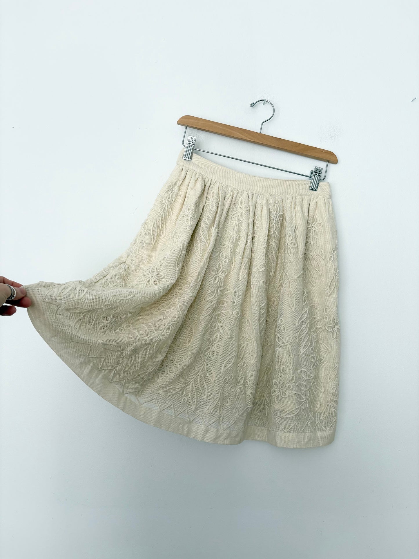 Lilla P mesh embroidered skirt XS