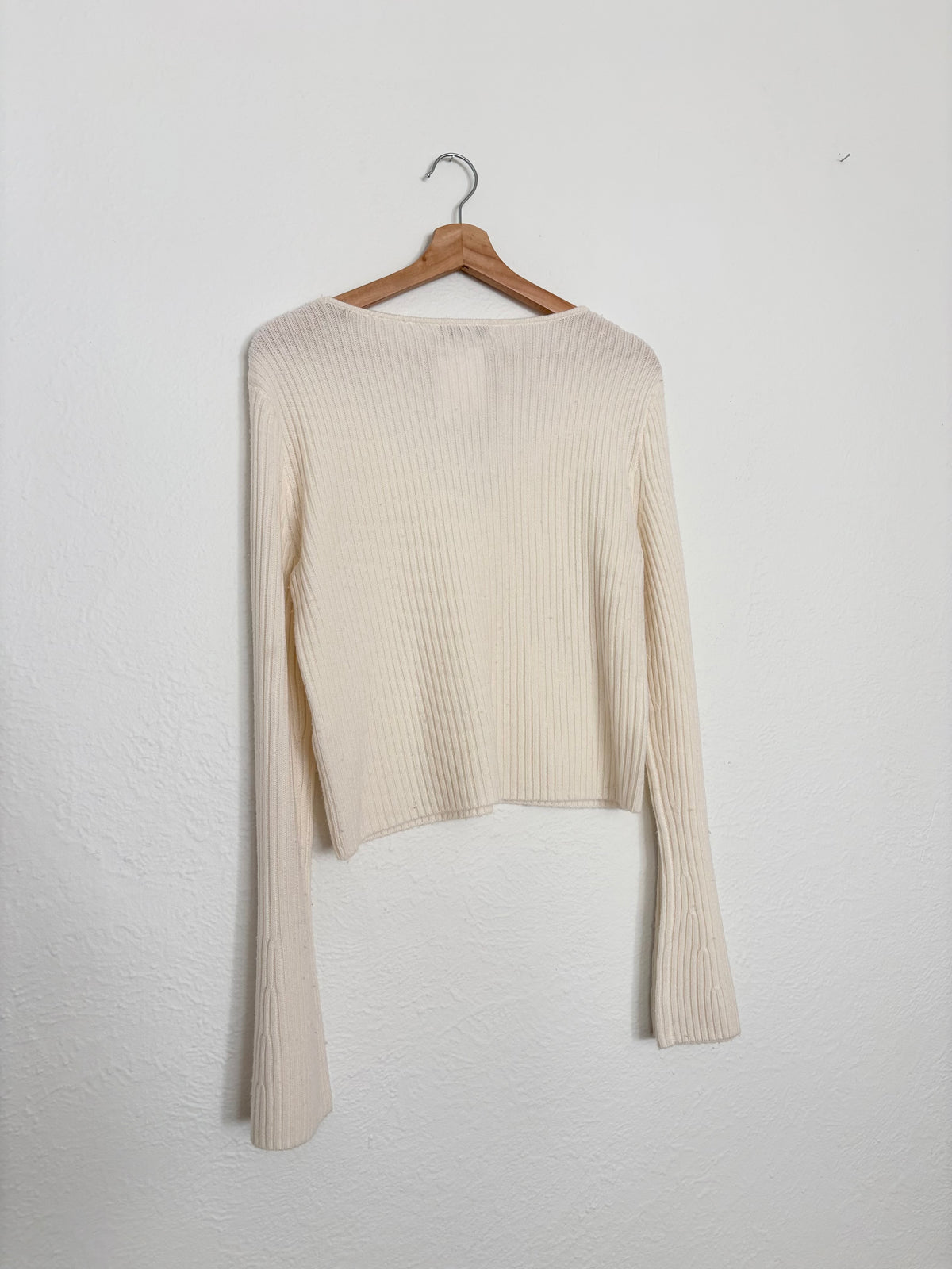Madewell ribbed V neck sweater in merino wool XL