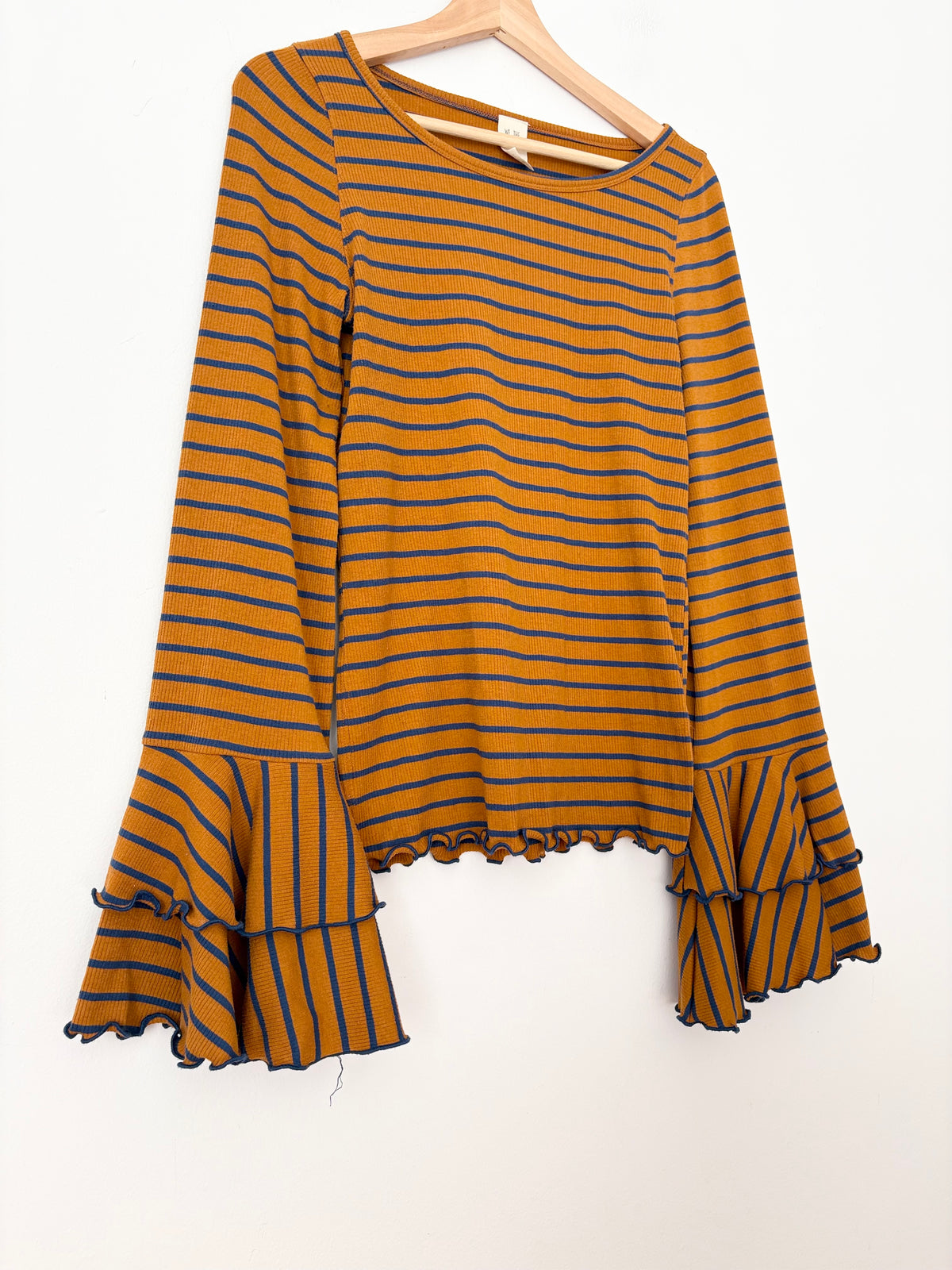 Free People bell sleeve stripe top M/L