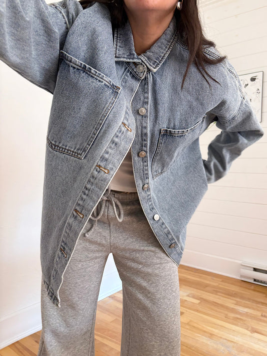 Hudson jeans denim boyfriend jacket Large