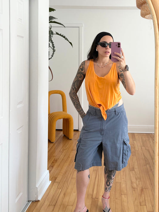 & Other stories scoop neck tie front top Medium