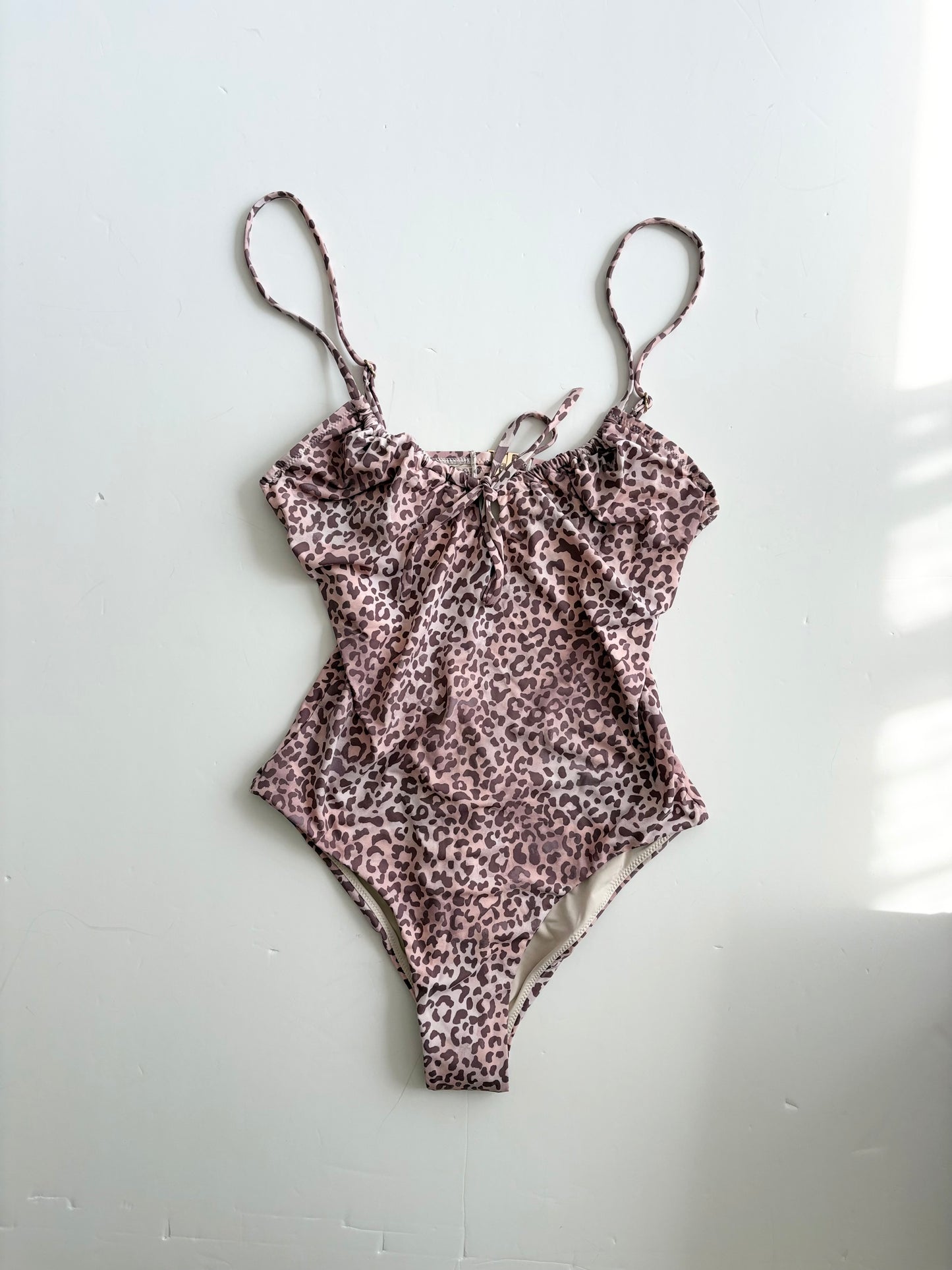 Rythm X Free People Leopard tie front swim Medium