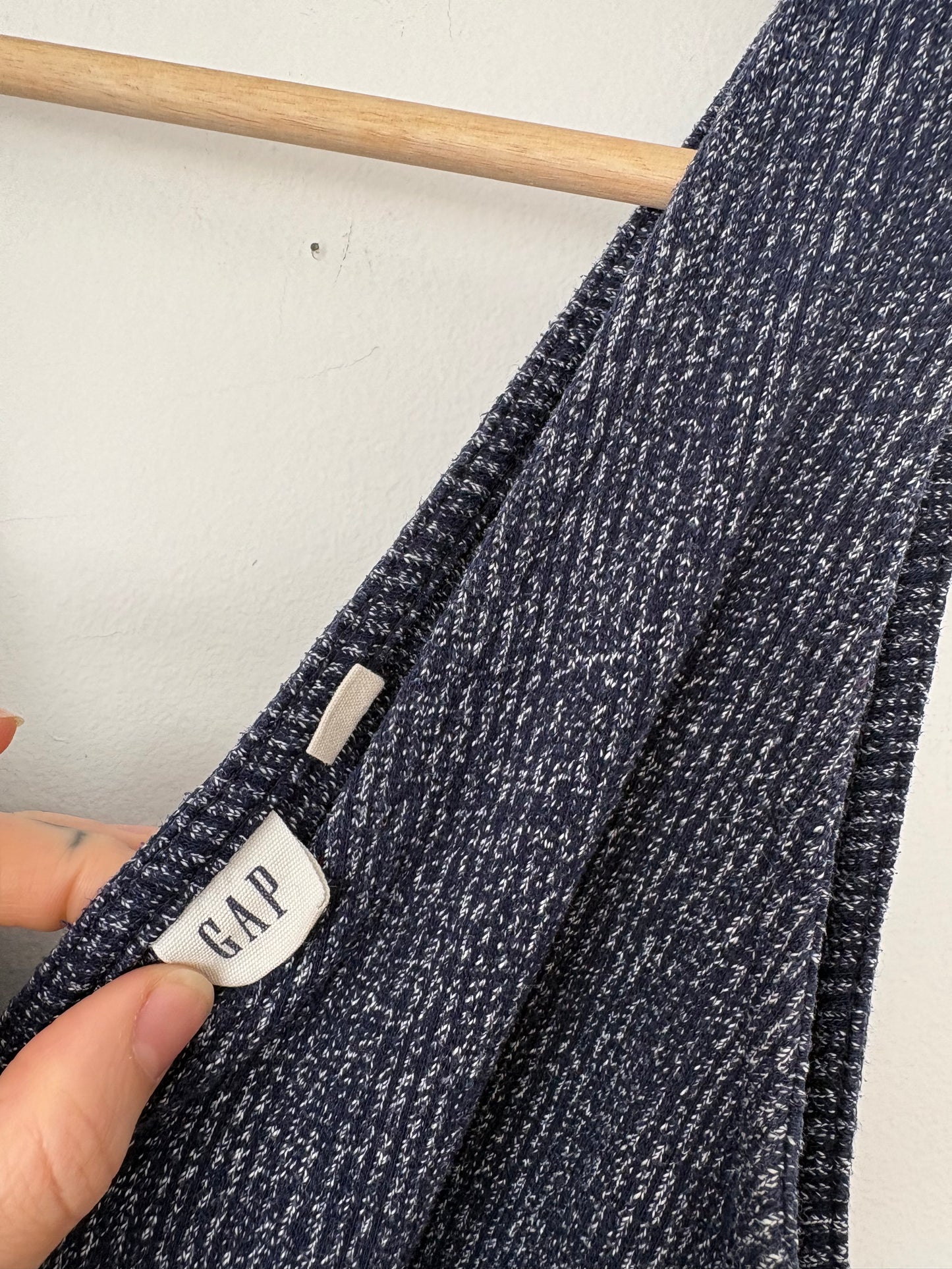 Gap rib knit wide leg jumpsuit Medium