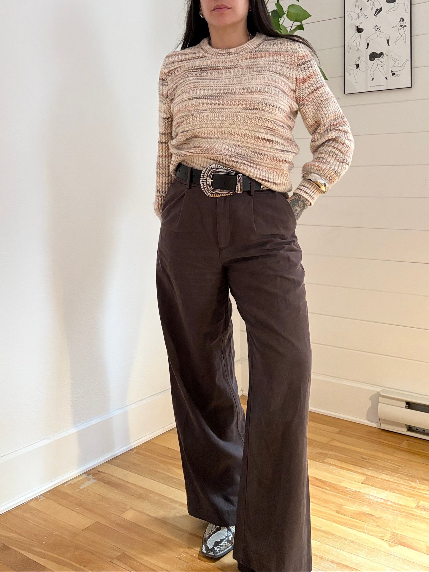 Madewell space-dyed canton pullover sweater Small