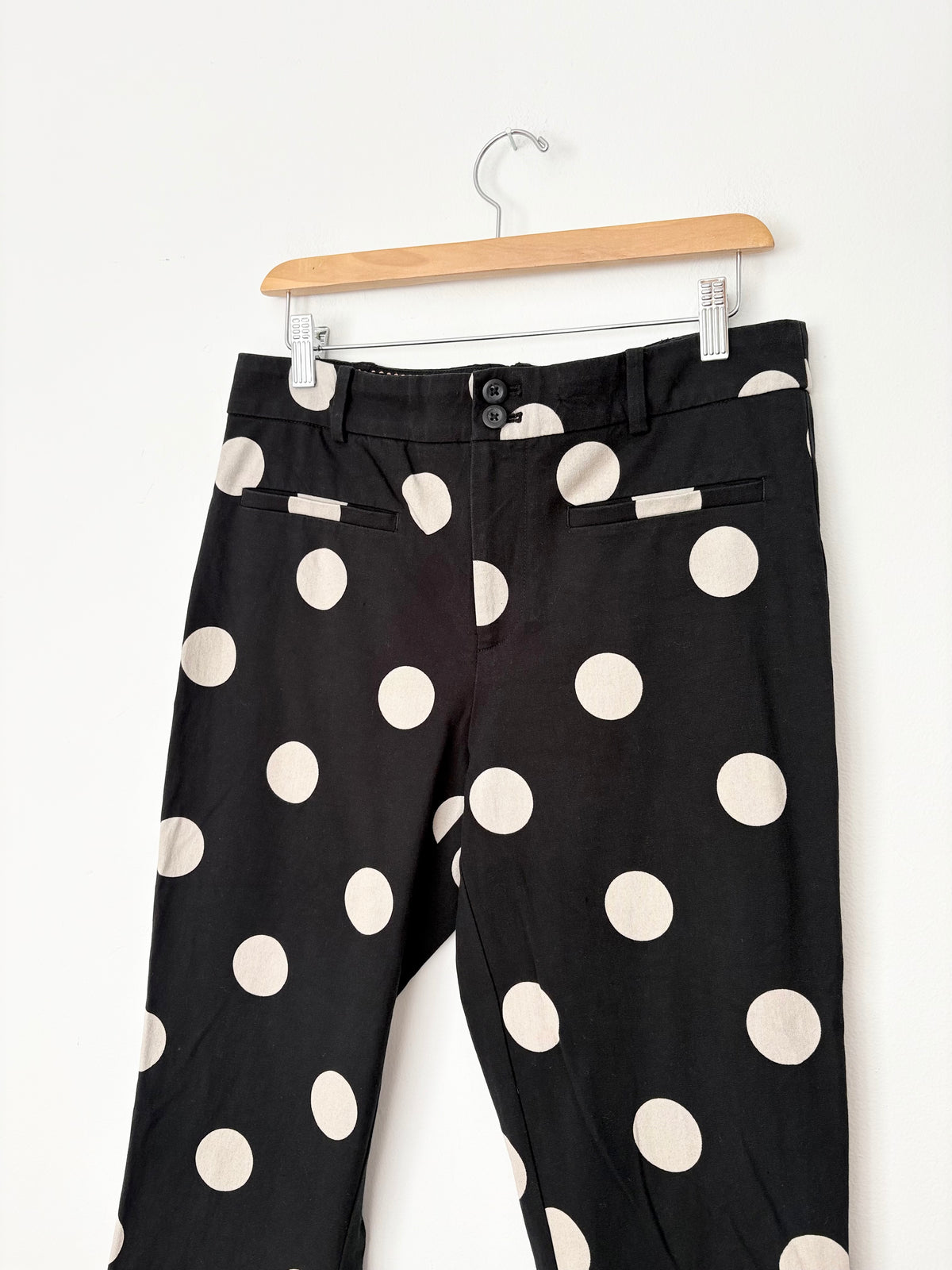 Anthropologie Essential collection polka dot trousers US8