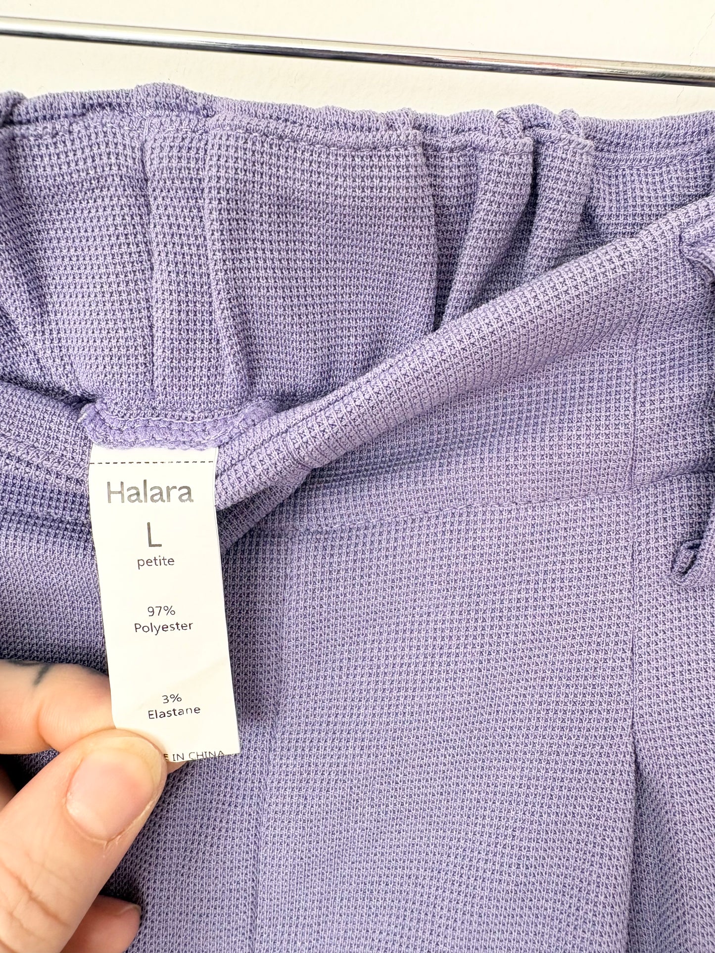 Halara Flex High Waisted Pocket Wide Leg Waffle Work Pants Large