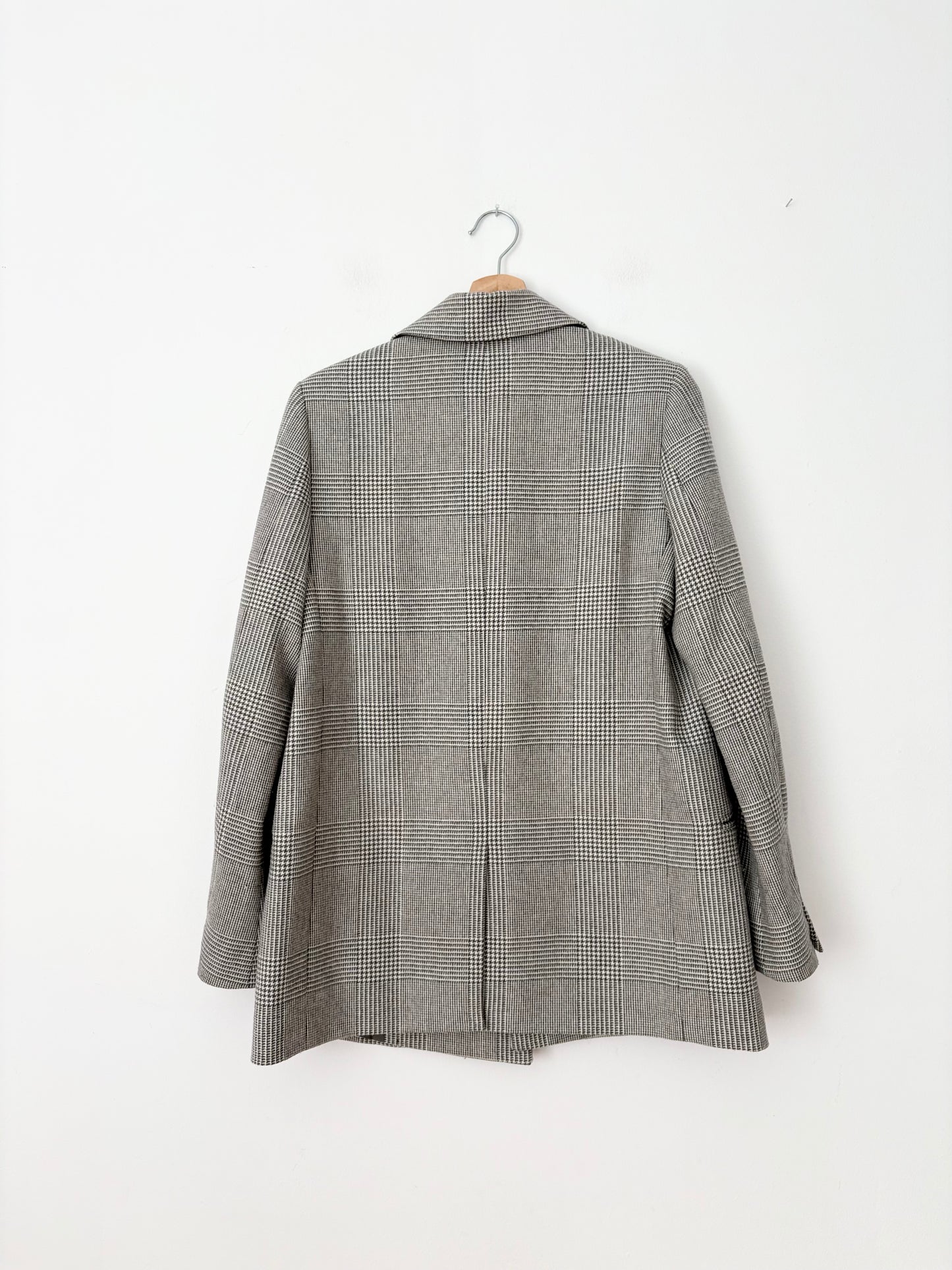 All Saints Astrid wool blend check blazer Medium