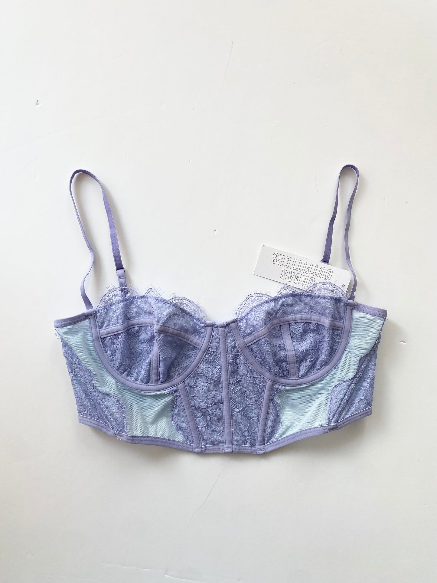 Haut bustier semi-transparent en dentelle Urban Outfitters M/L