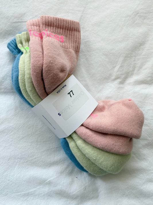 Outdoor Voices Rec ankle socks 3 pack L/XL