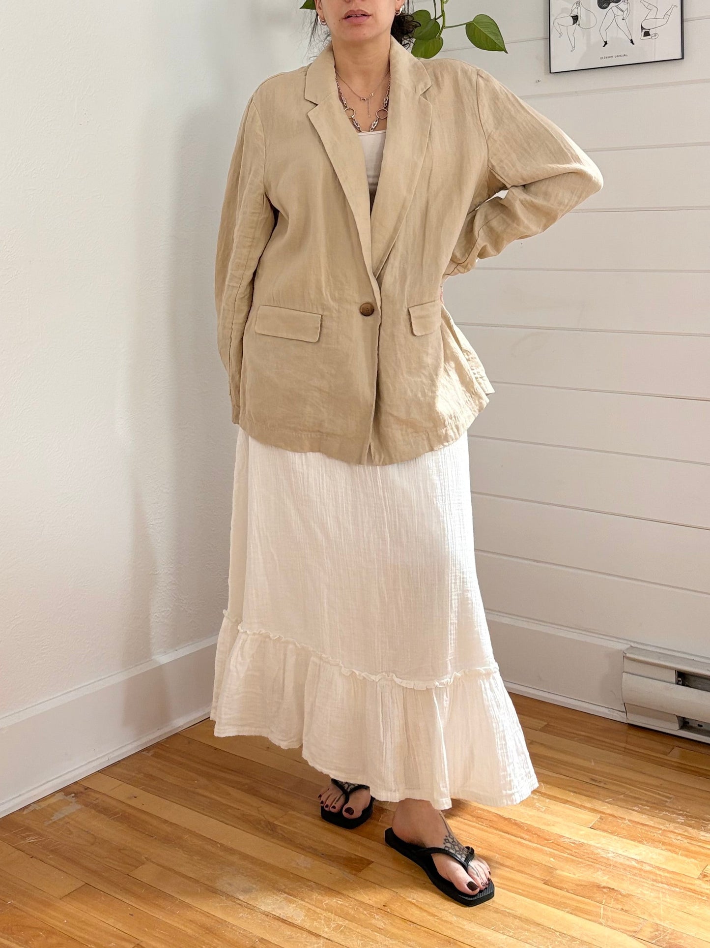 Veste en lin européen Quince, coloris « driftwood », taille XL