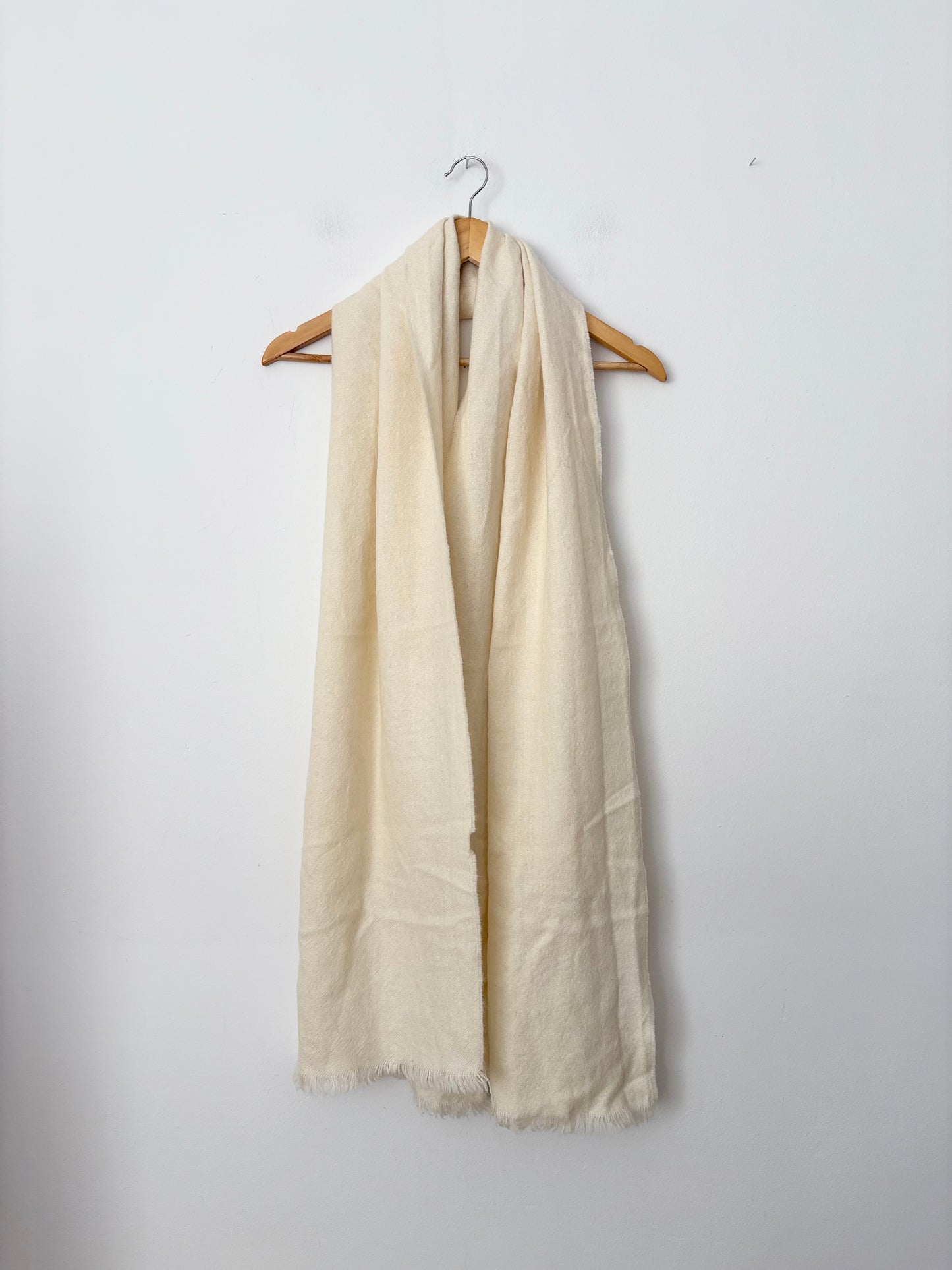 Restoration Hardware Alpaca fringe scarf