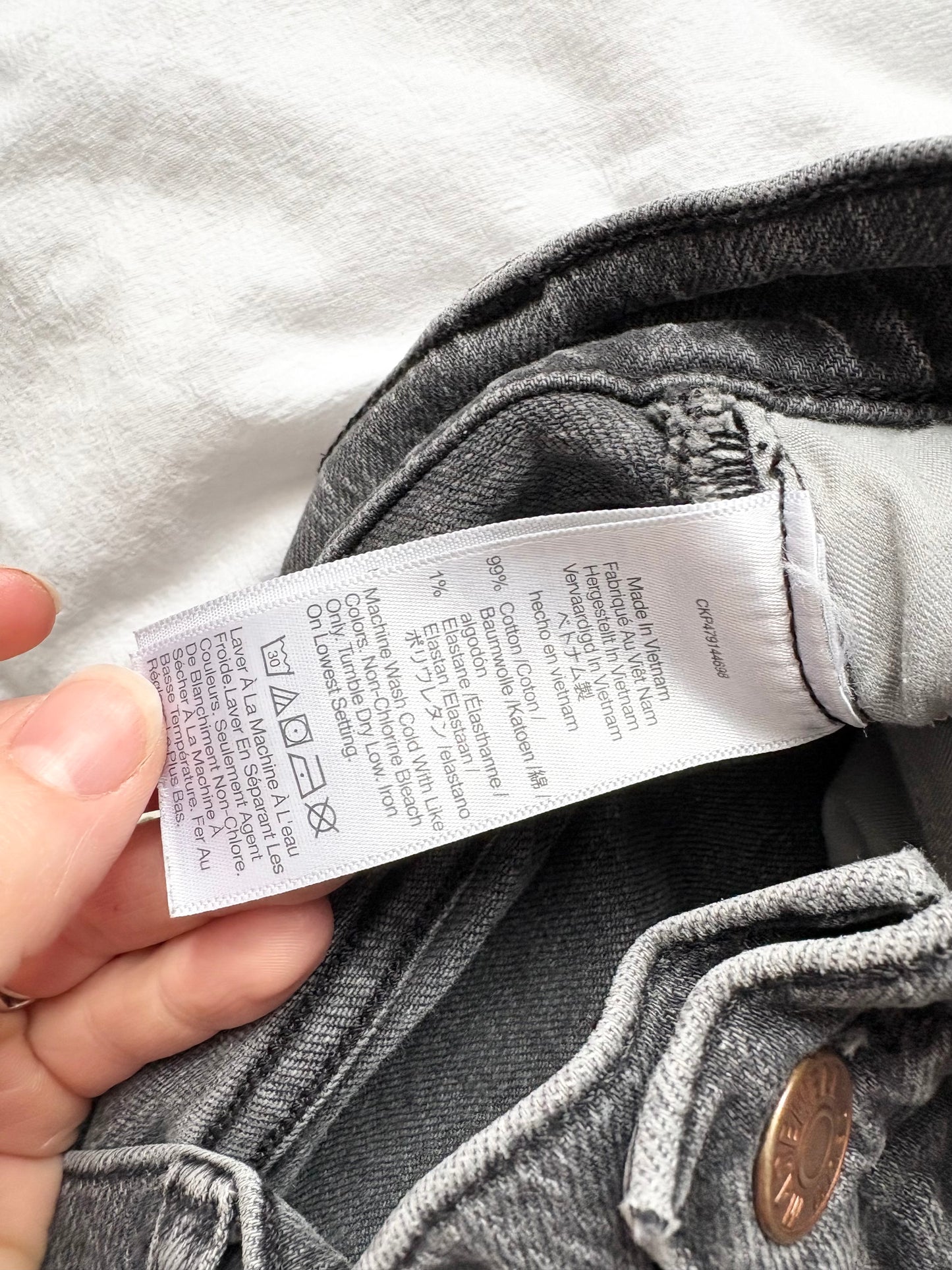 Madewell, le jean court à jambes larges vintage parfait W28