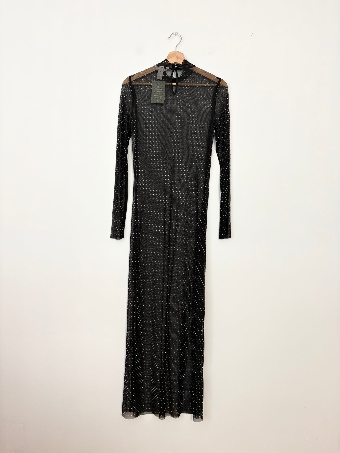 H&M Rhinestone embellished sheer maxi dress Medium