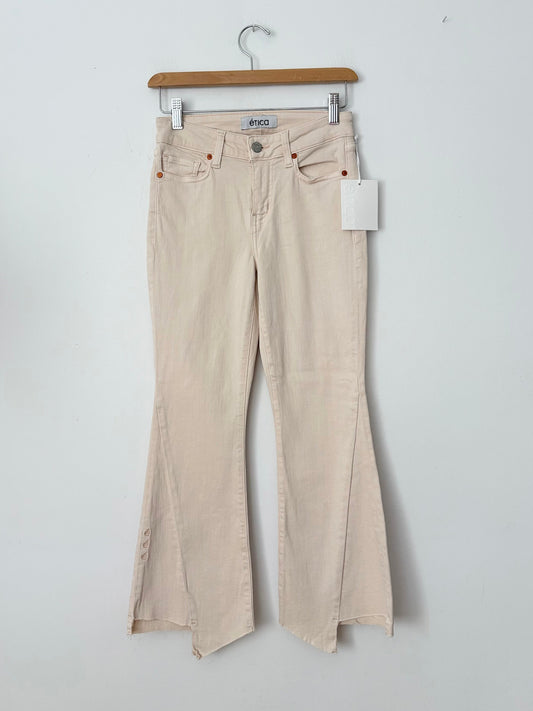 Etica Micki crop flare jeans W25