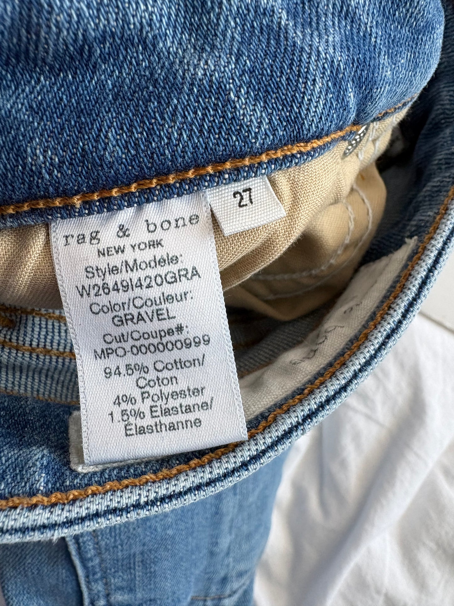 Rag & Bone Nina high rise ankle flare jeans W27