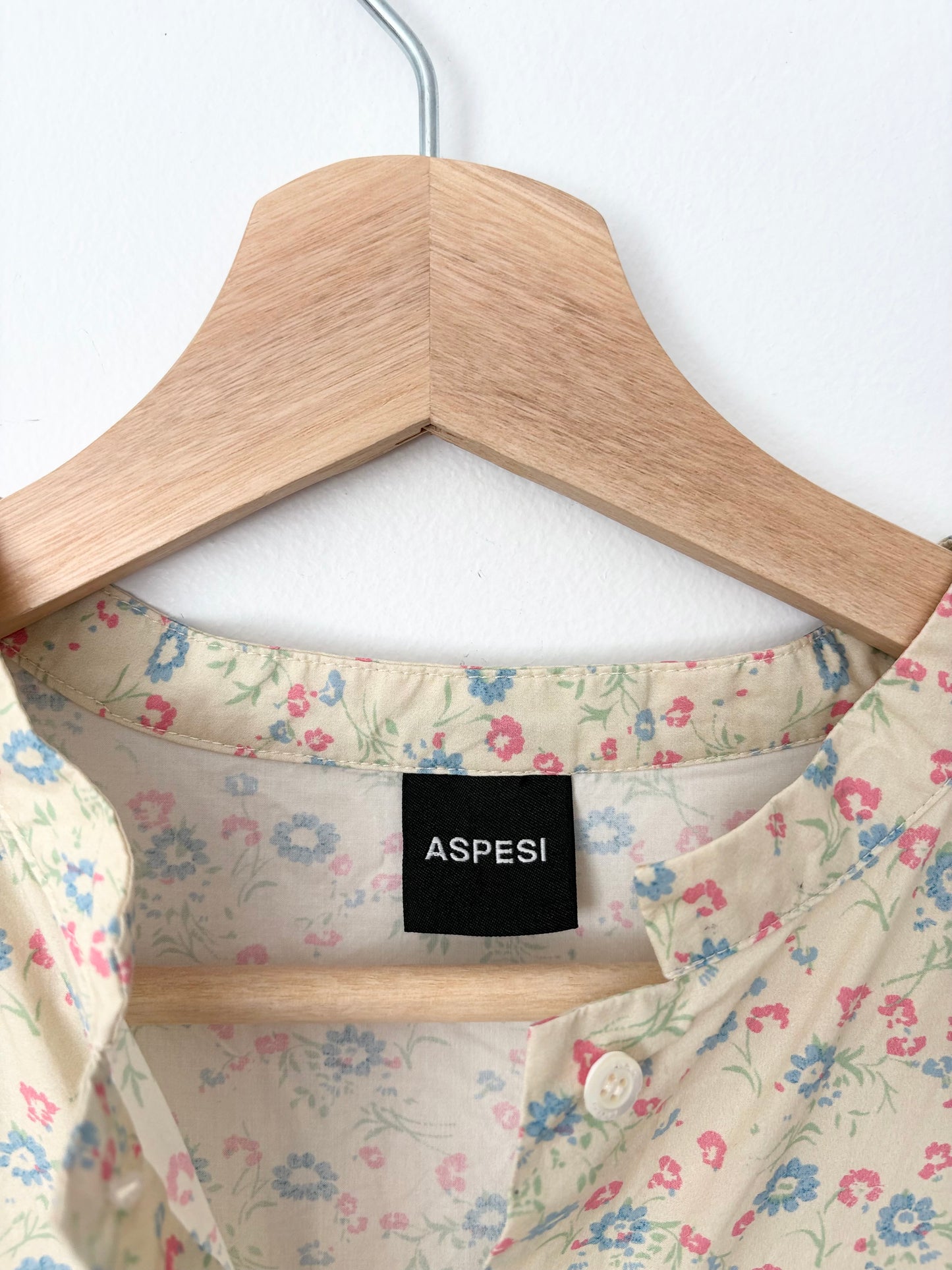 Robe longue en popeline de coton Aspesi à petites fleurs Taille M