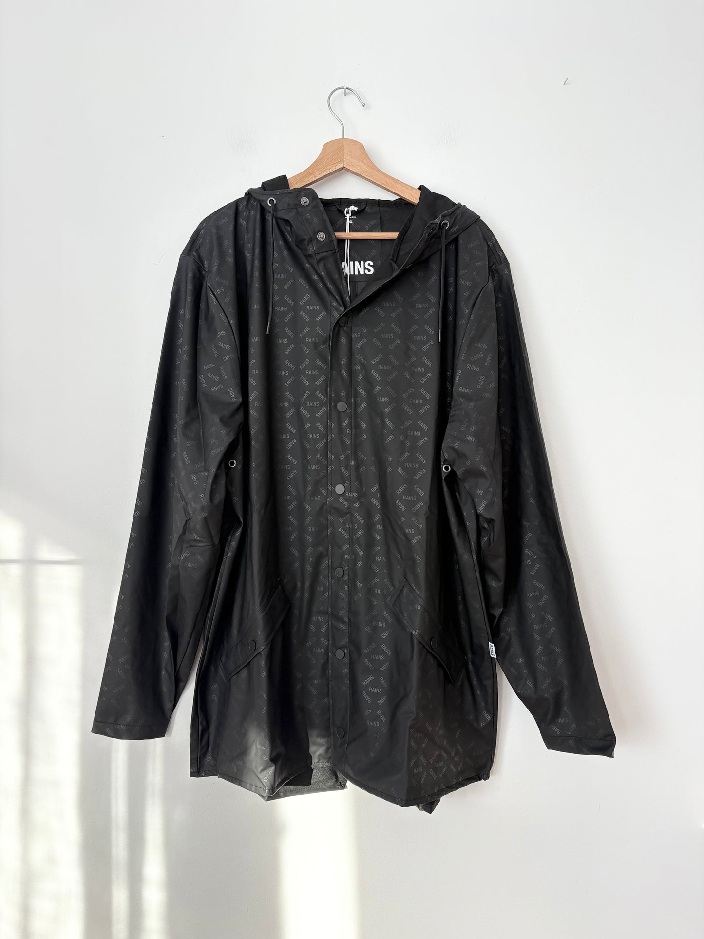 Veste à capuche à motif logo RAINS, taille XL