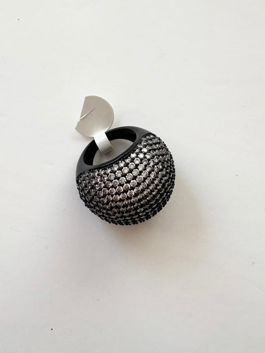 Noir NYC Ember CZ Pave Dome Ring