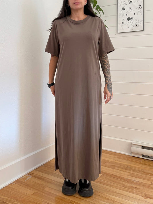 COS split hem midi T shirt dress S/M