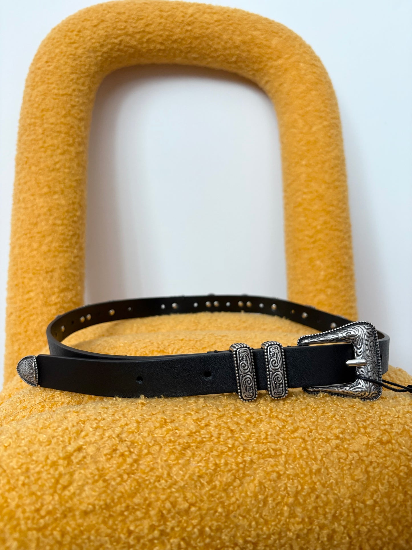 The kooples logo lettering leather belt XS-M