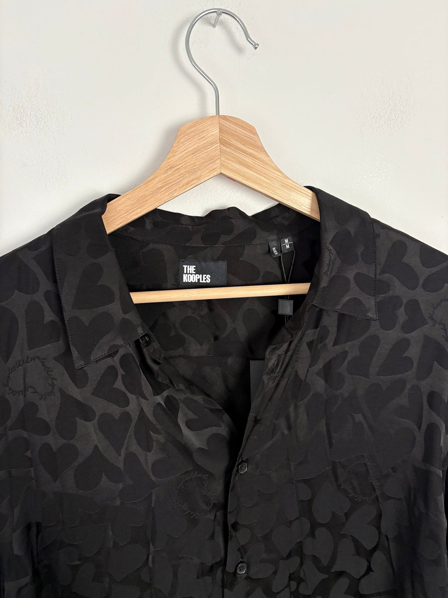 The kooples monochrome heart button up shirt M/L