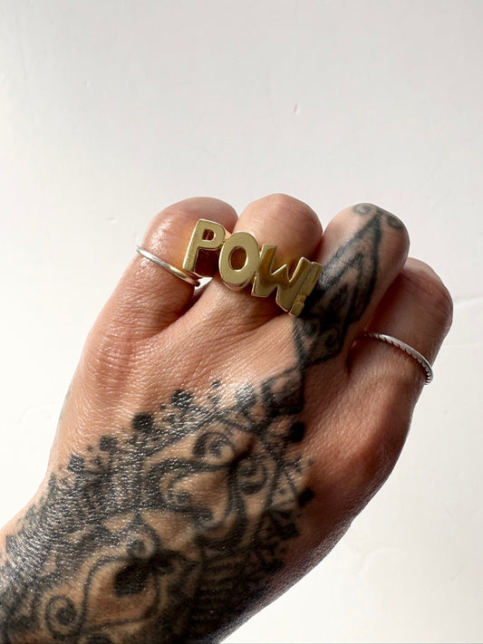 Noir NYC X DC POW! gold plated ring