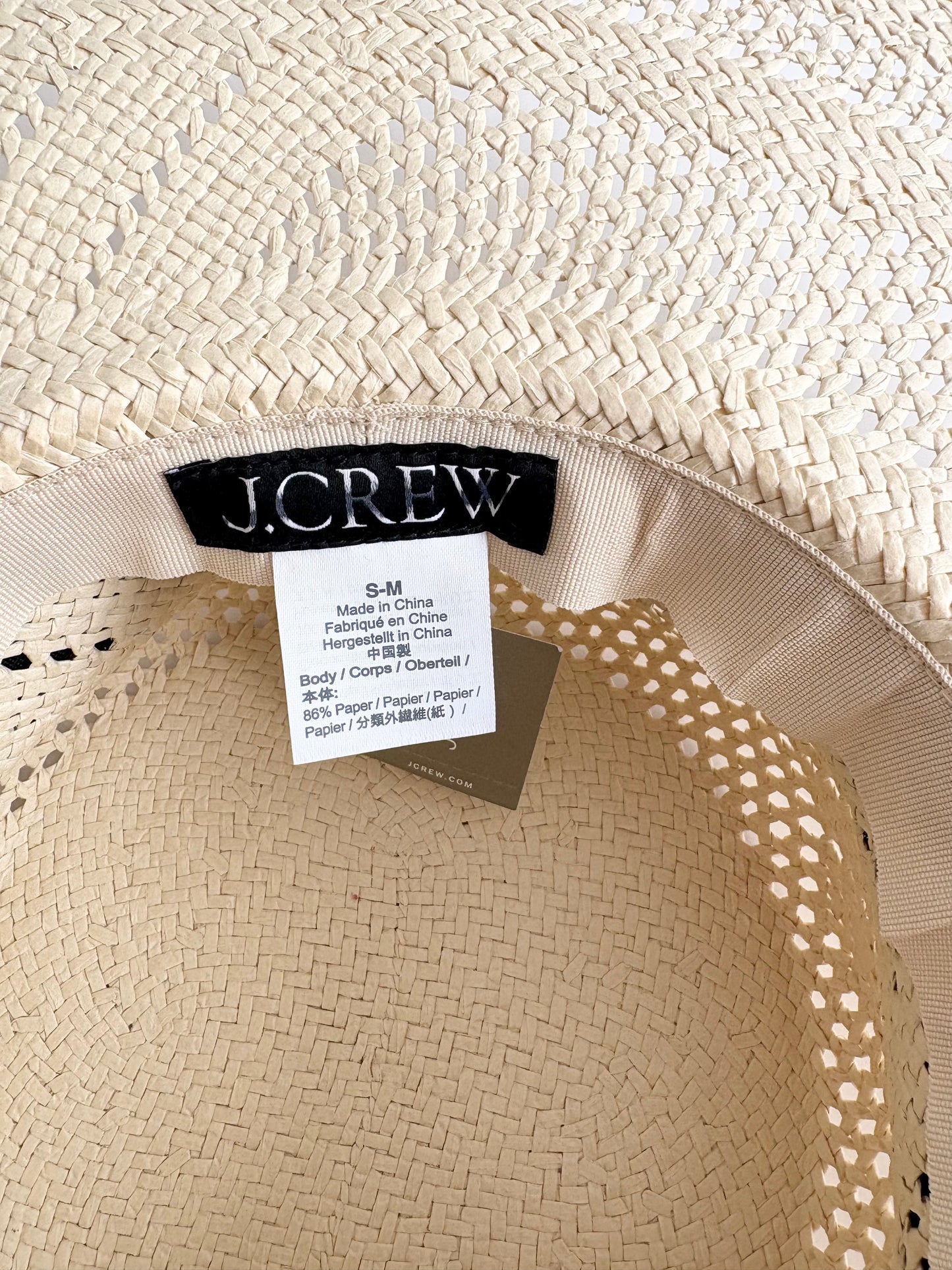 J.Crew wide brim boater hat