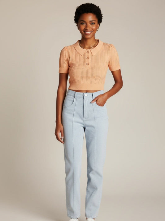 Pull polo Phoebe pointelle For love & lemons XS