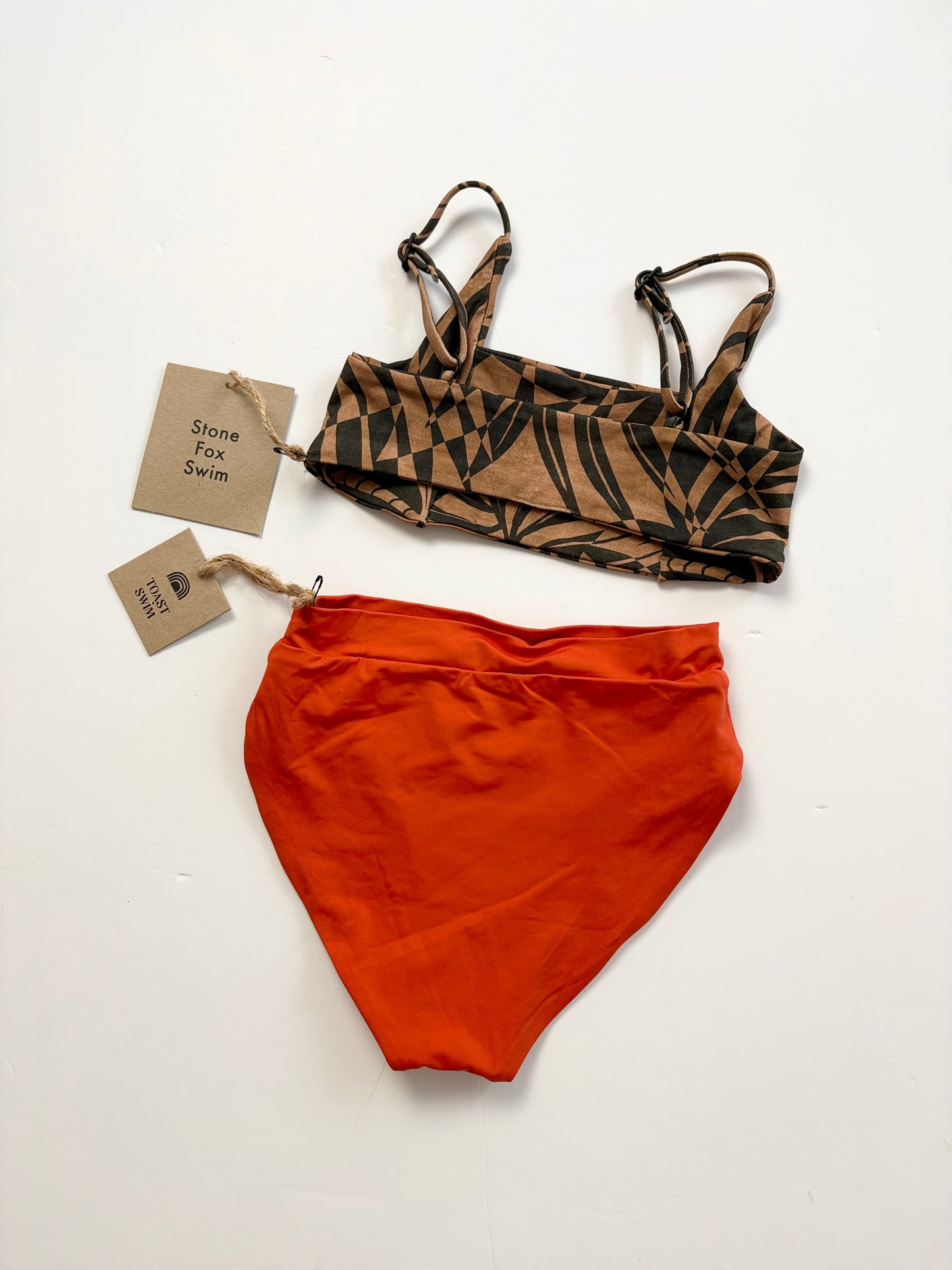 Stone Fox/Toast swim 2 piece swimsuit 5/6T