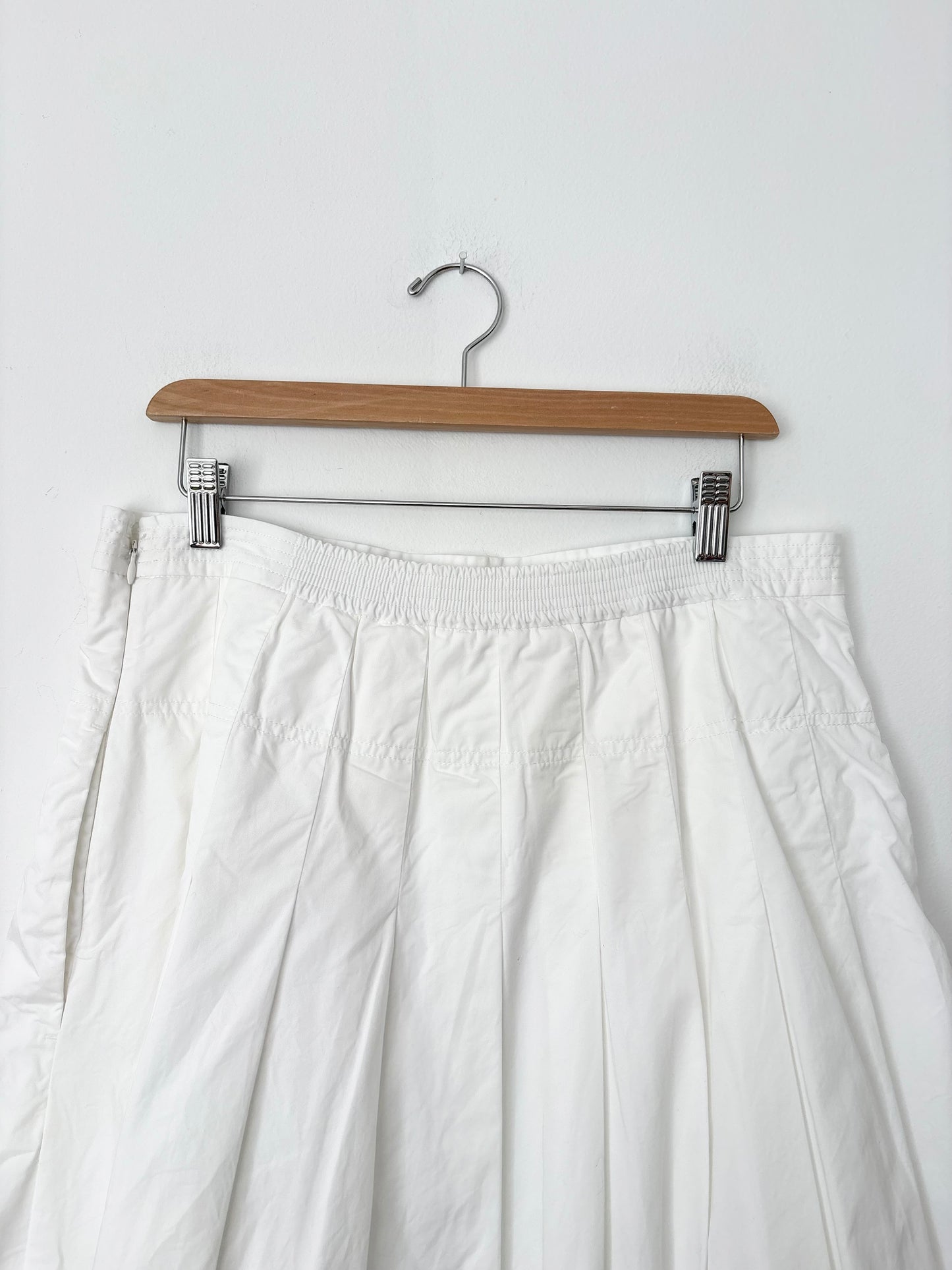 Madewell pleated midi skirt in cotton poplin XL