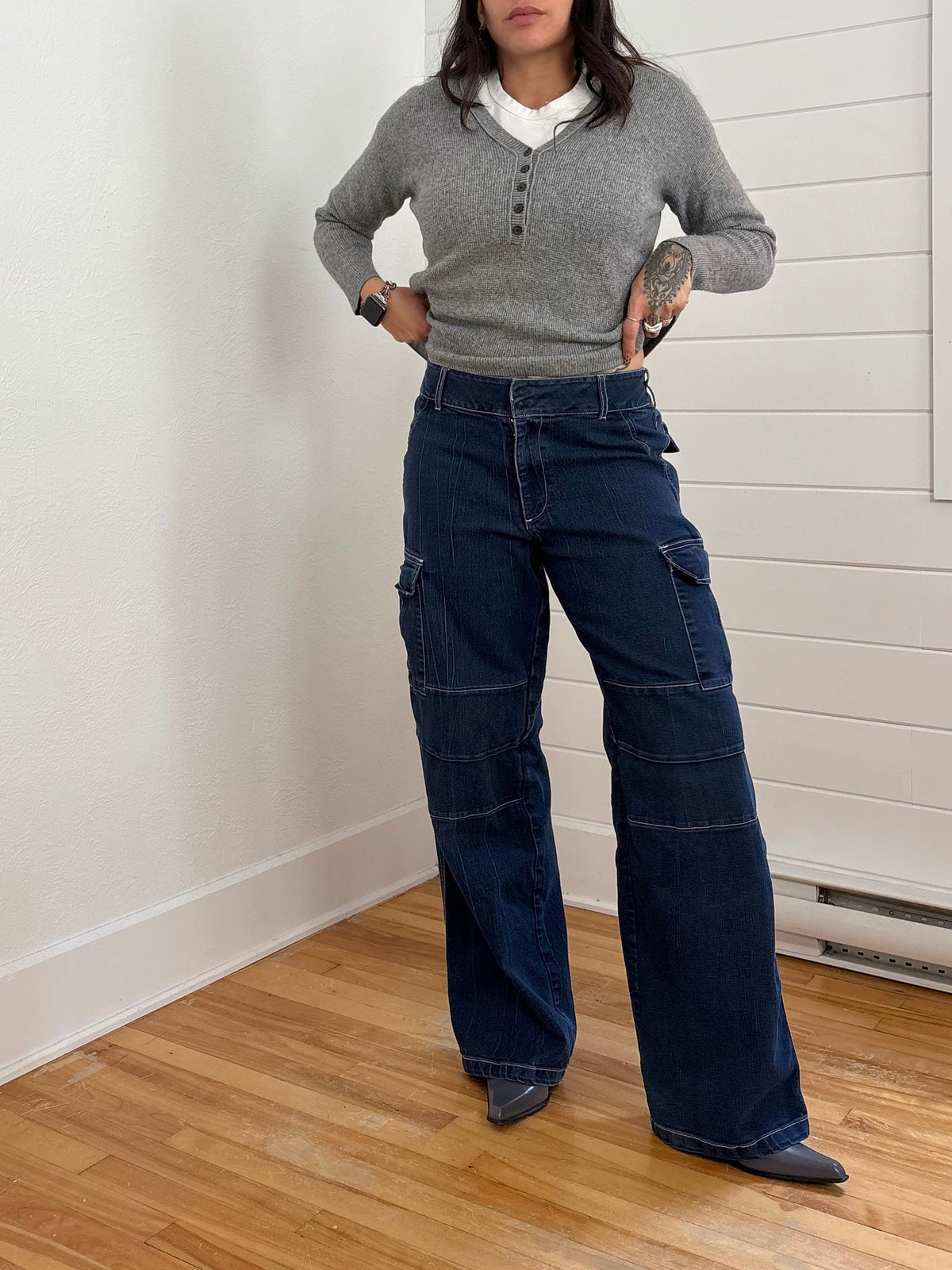 Madewell Asherton wool henley sweater XS