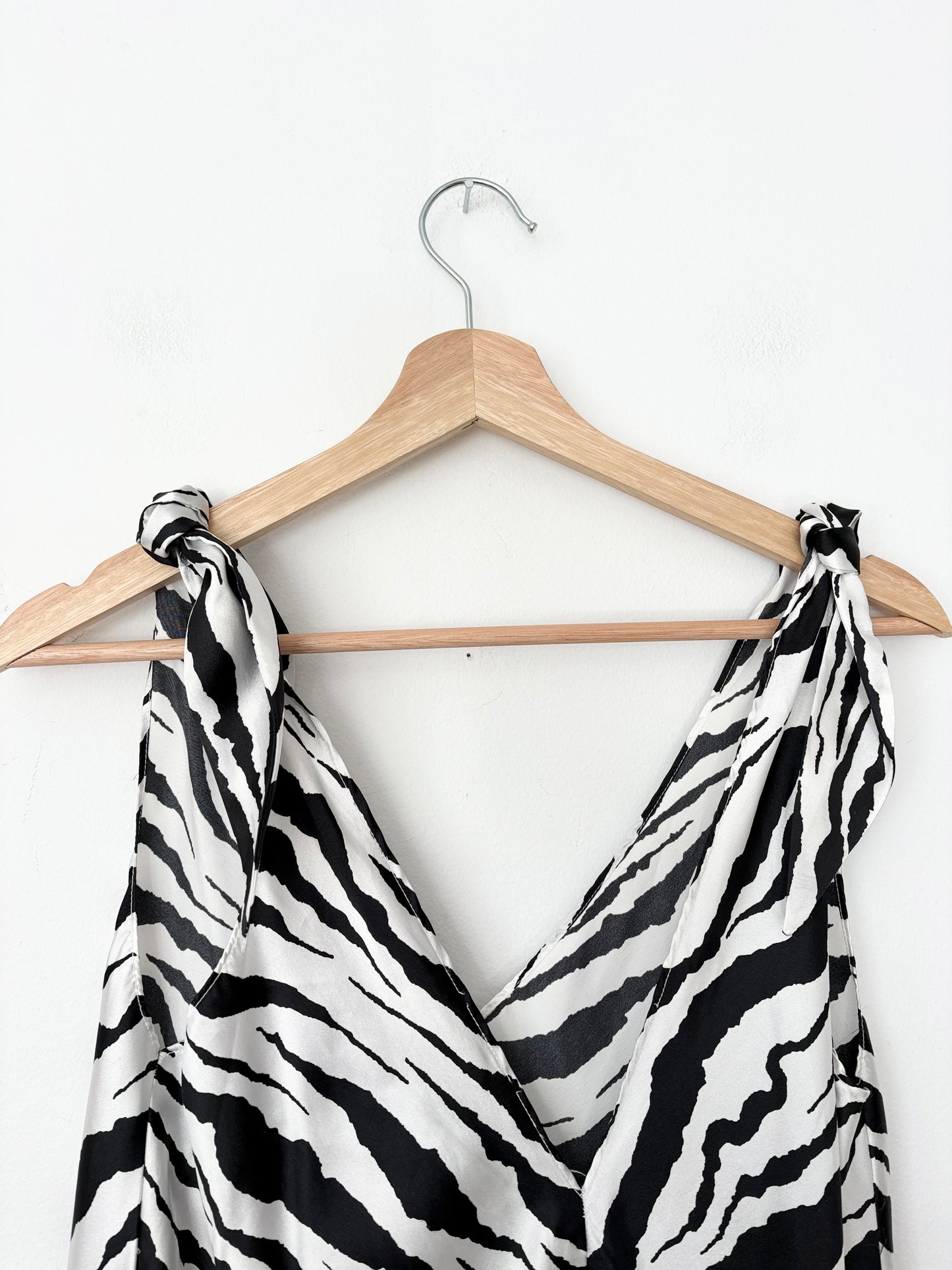 Vintage Bob Mackie zebra midi dress S/M