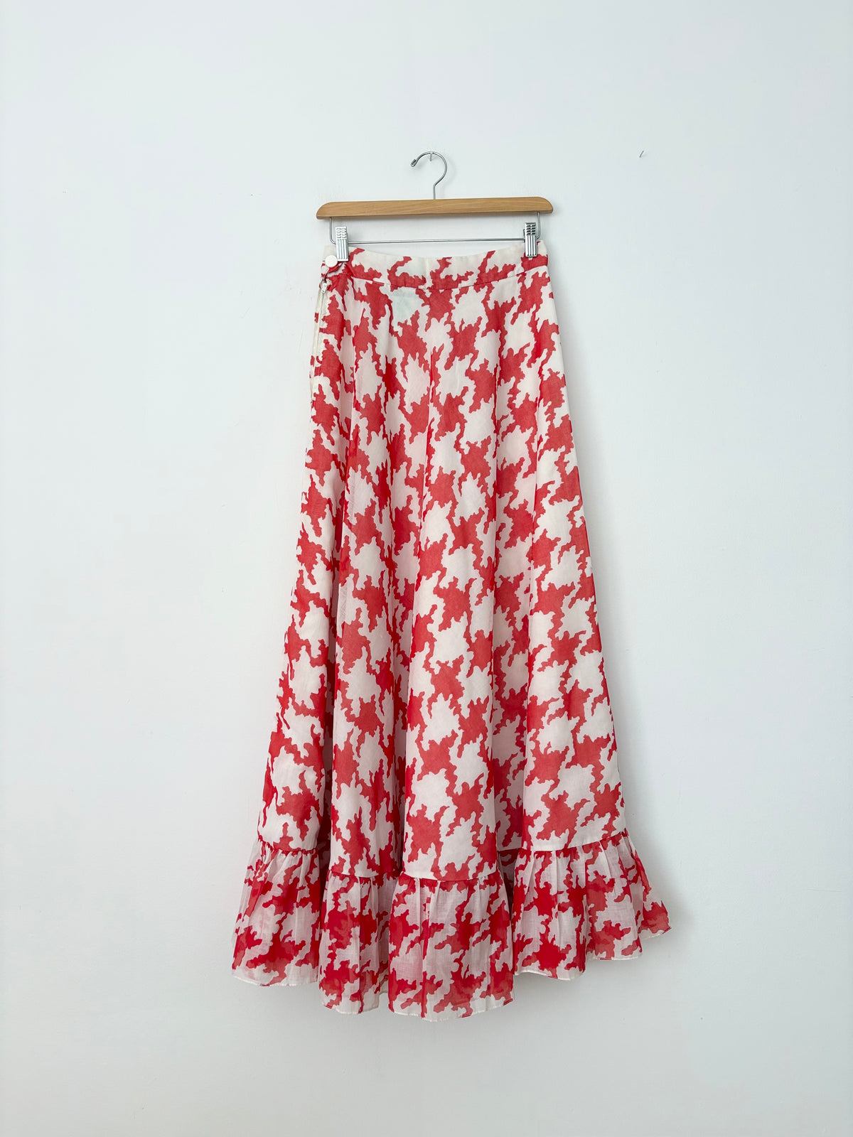 Vintage printed tiered maxi skirt W26