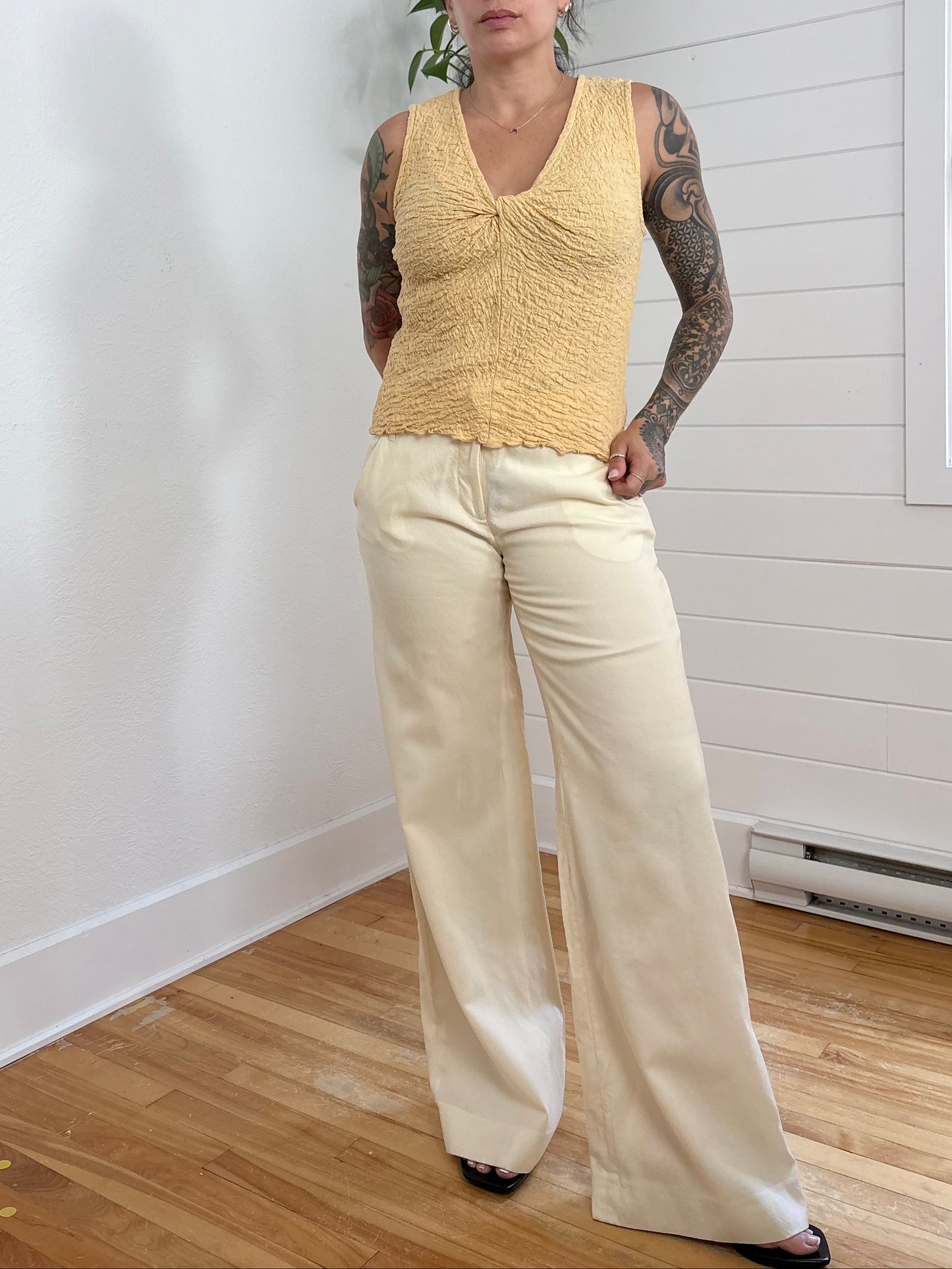 Haut torsadé en maille pop-corn Madewell, taille L