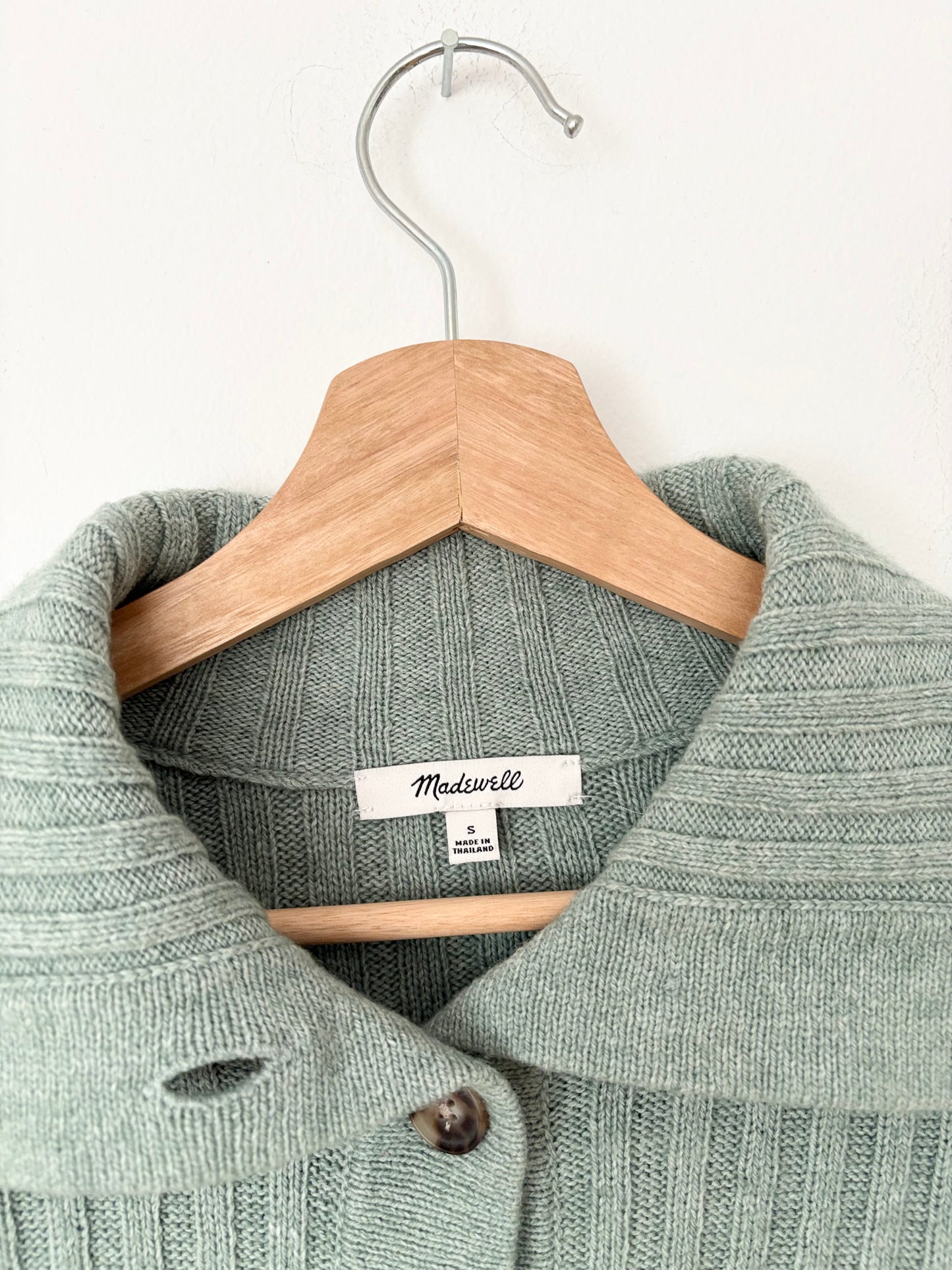 Madewell oversized collar wool blend cardigan S/M