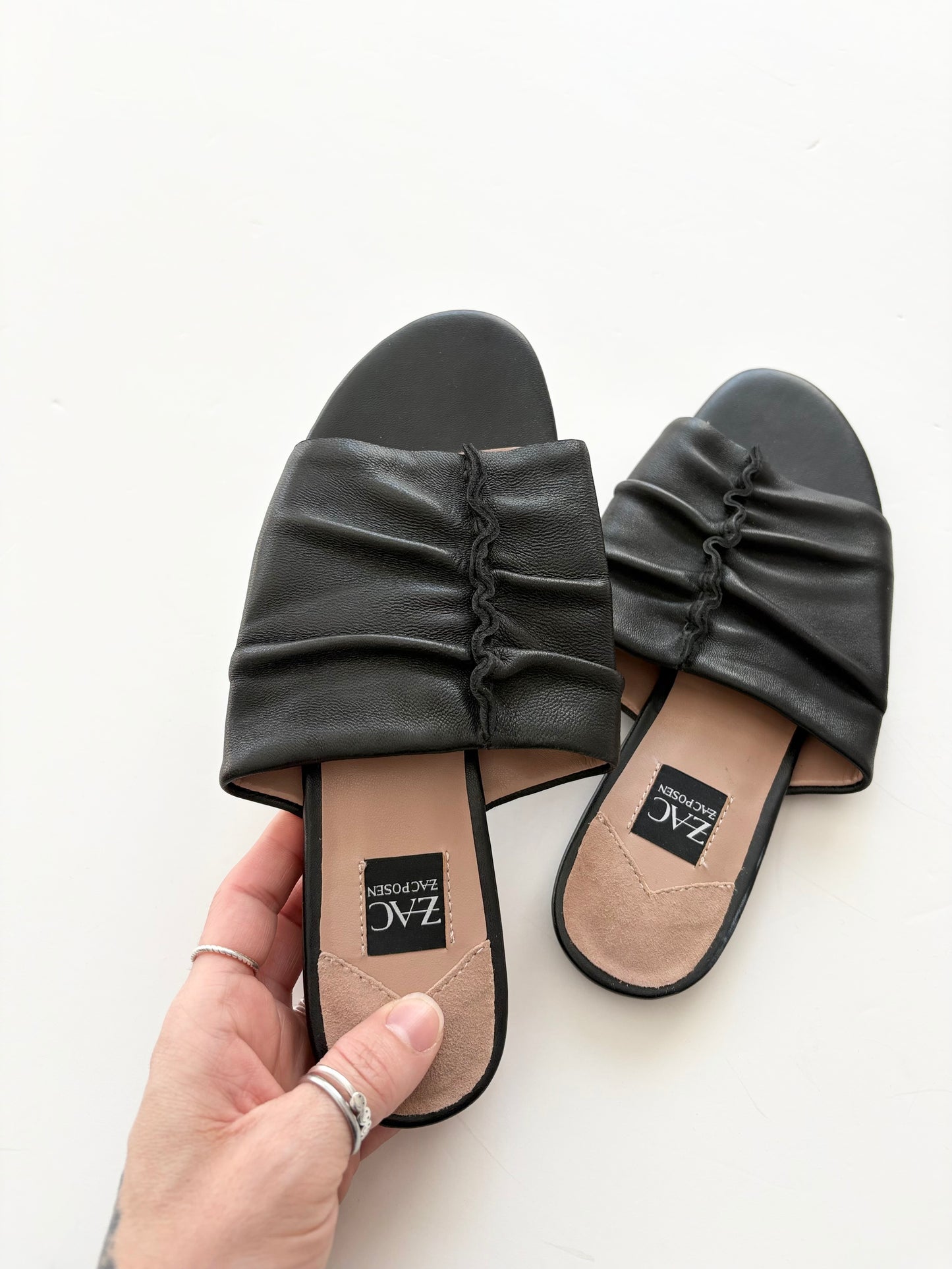 Zac Posen Yana ballerines en cuir noir US6