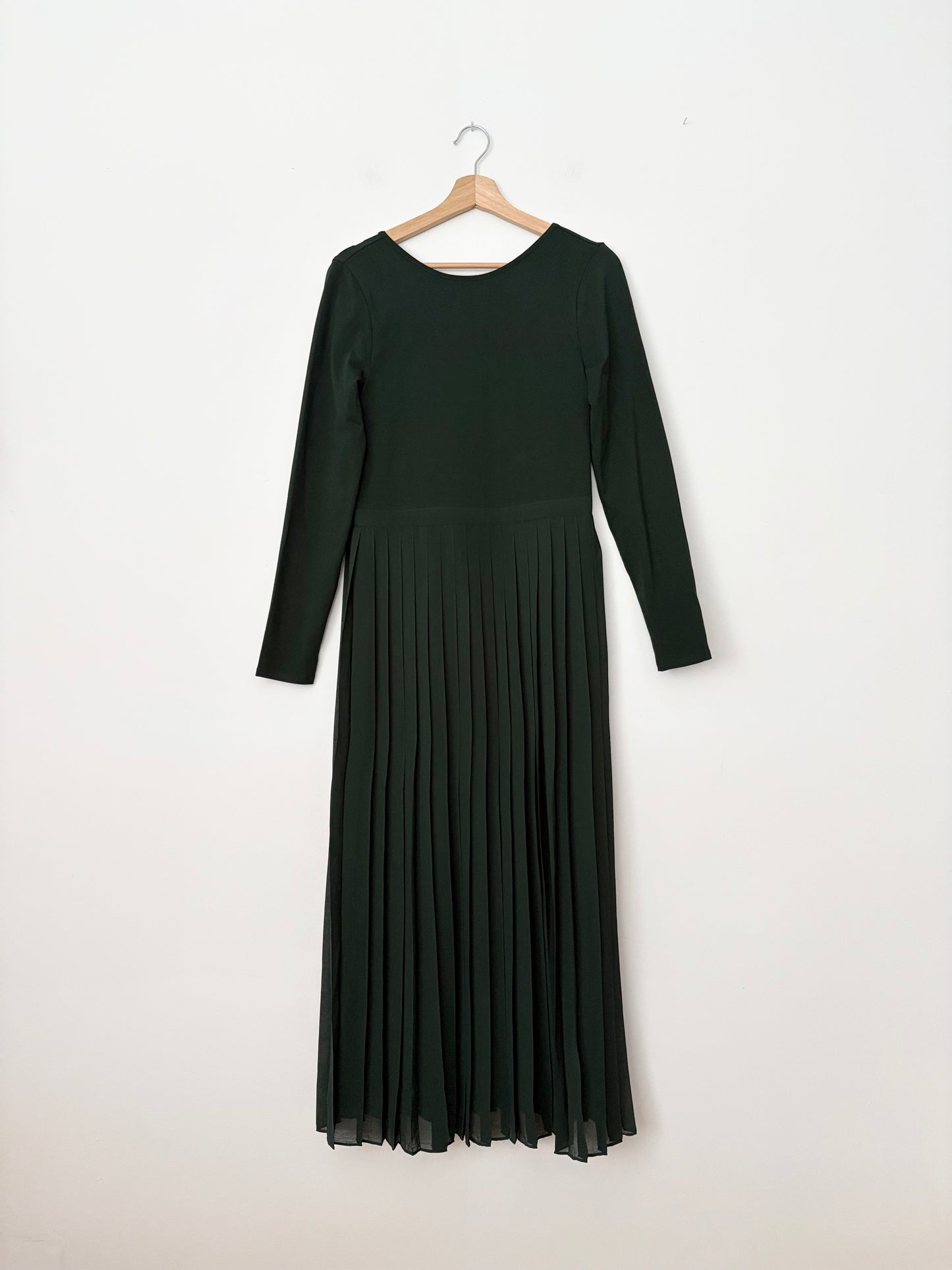Robe de ballet plissée verte J.Crew, taille S 