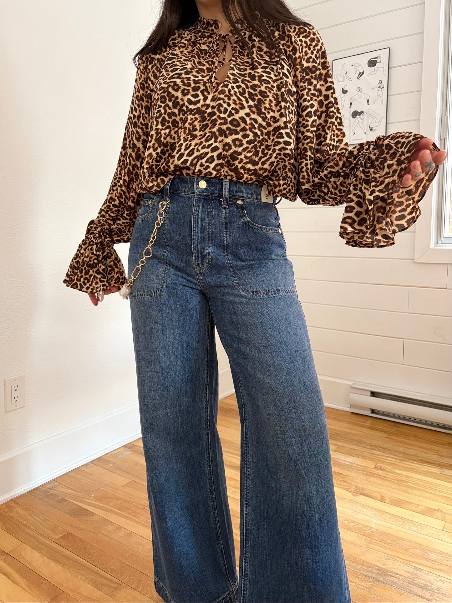 Blouse léopard Nili Lotan x Target, taille L