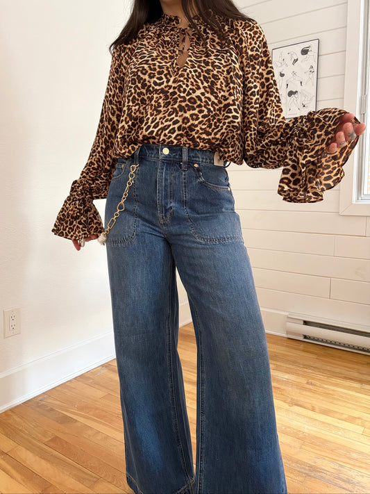 Blouse léopard Nili Lotan x Target, taille L