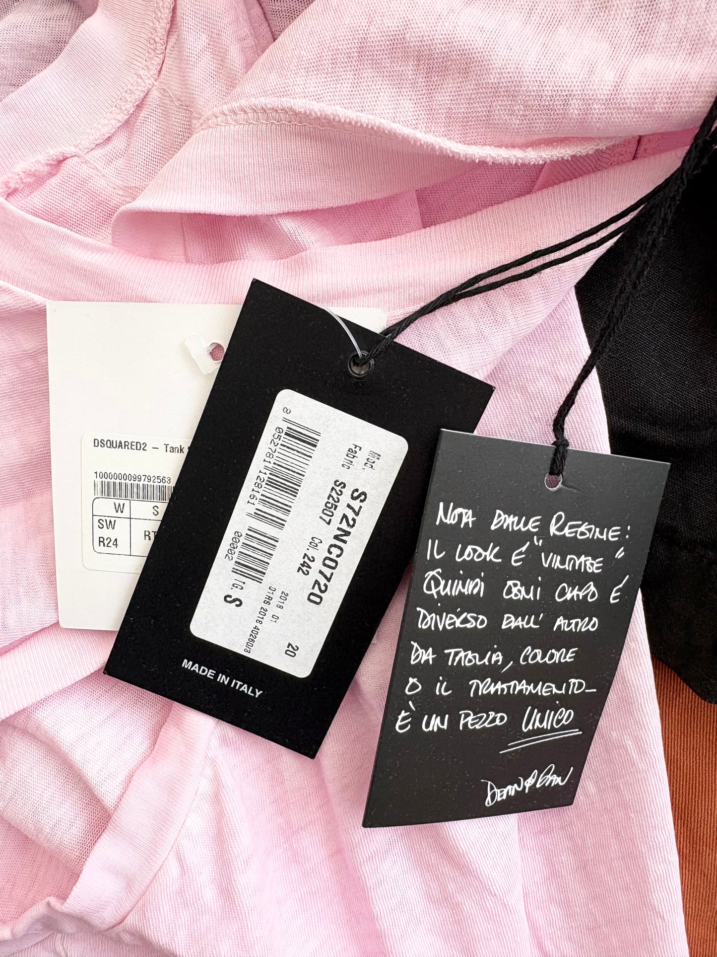 Dsquared2 cool pink runway ruffle tank Small