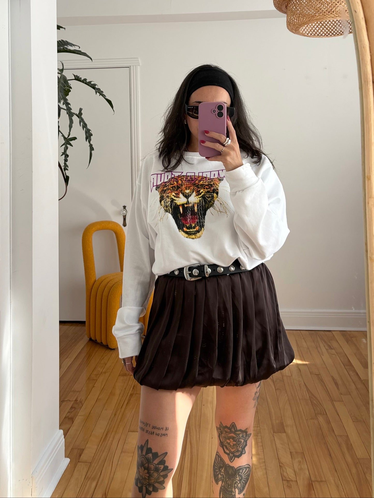 Vintage bedo satin bubble mini skirt XS/S