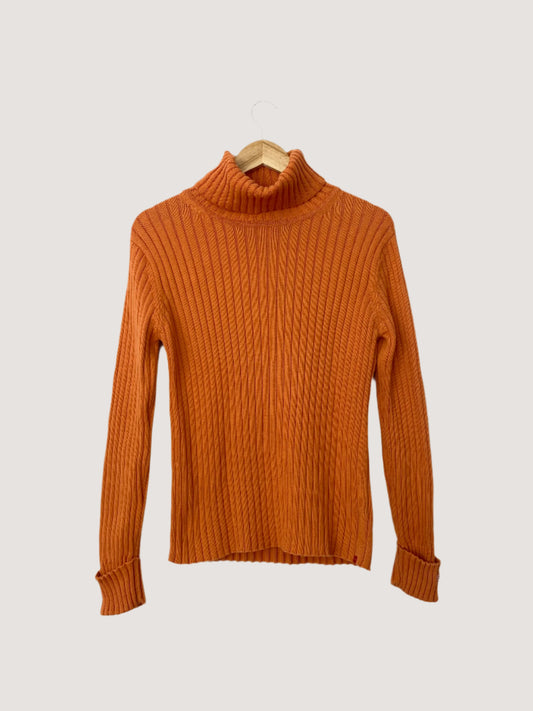 Pull col roulé côtelé esprit vintage L/XL