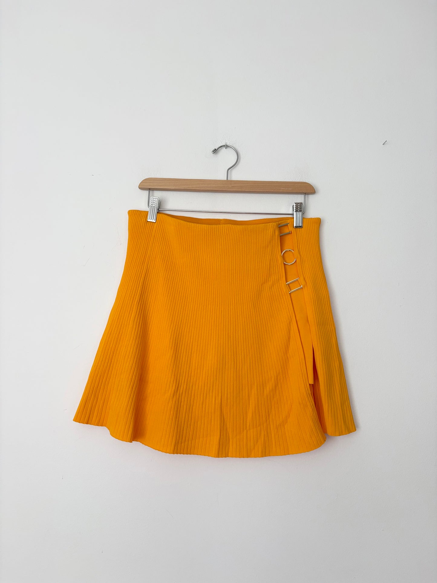 Sandro Paris ribbed knit mini skirt Large