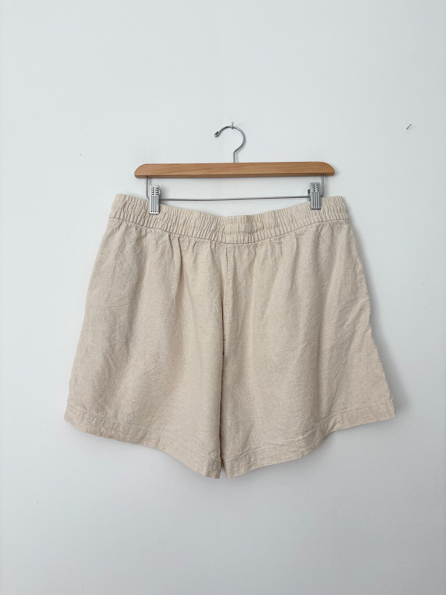 ICHI linen loose fit shorts Large