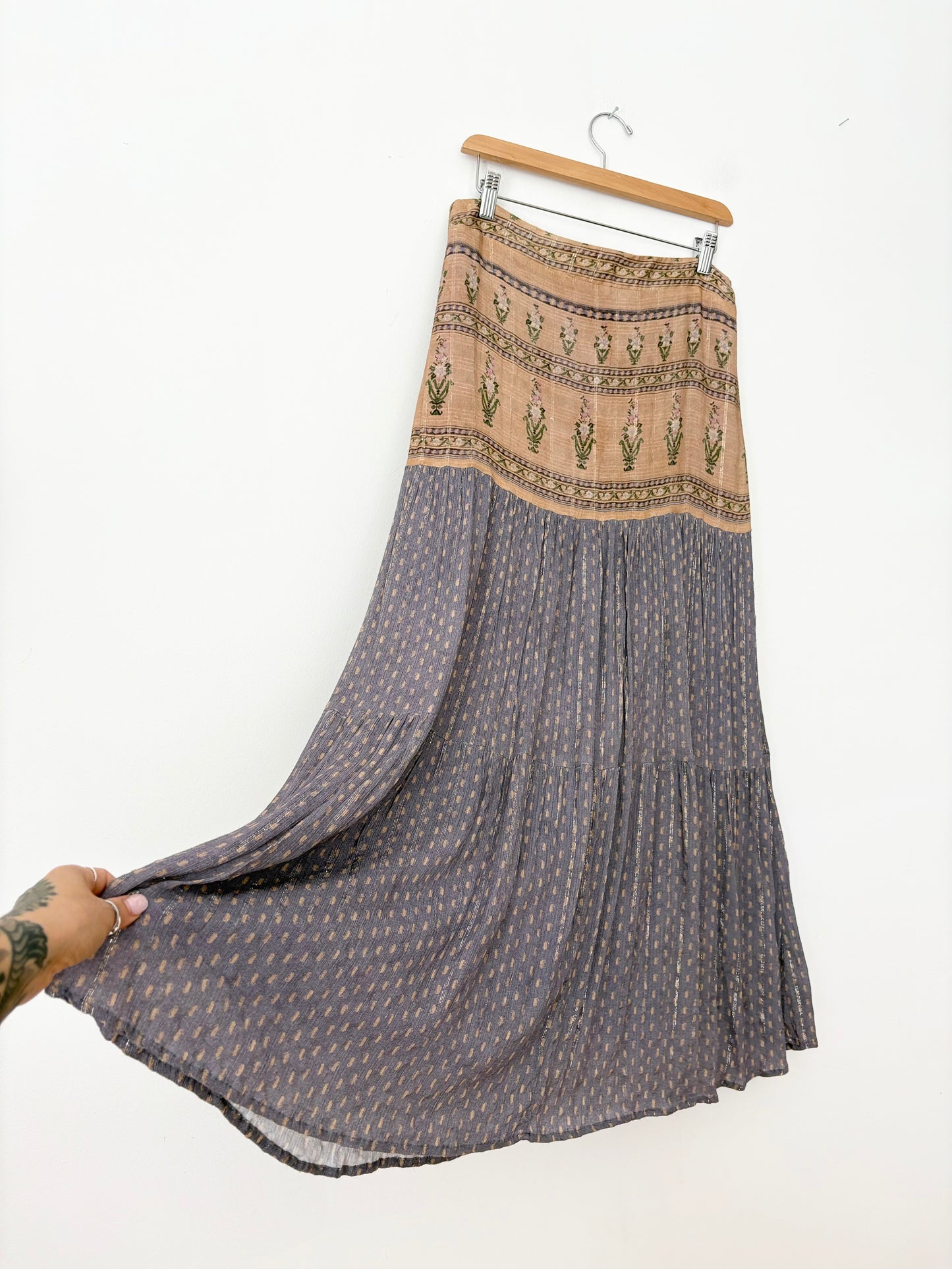 Maria Filo jupe longue métallisée taille M