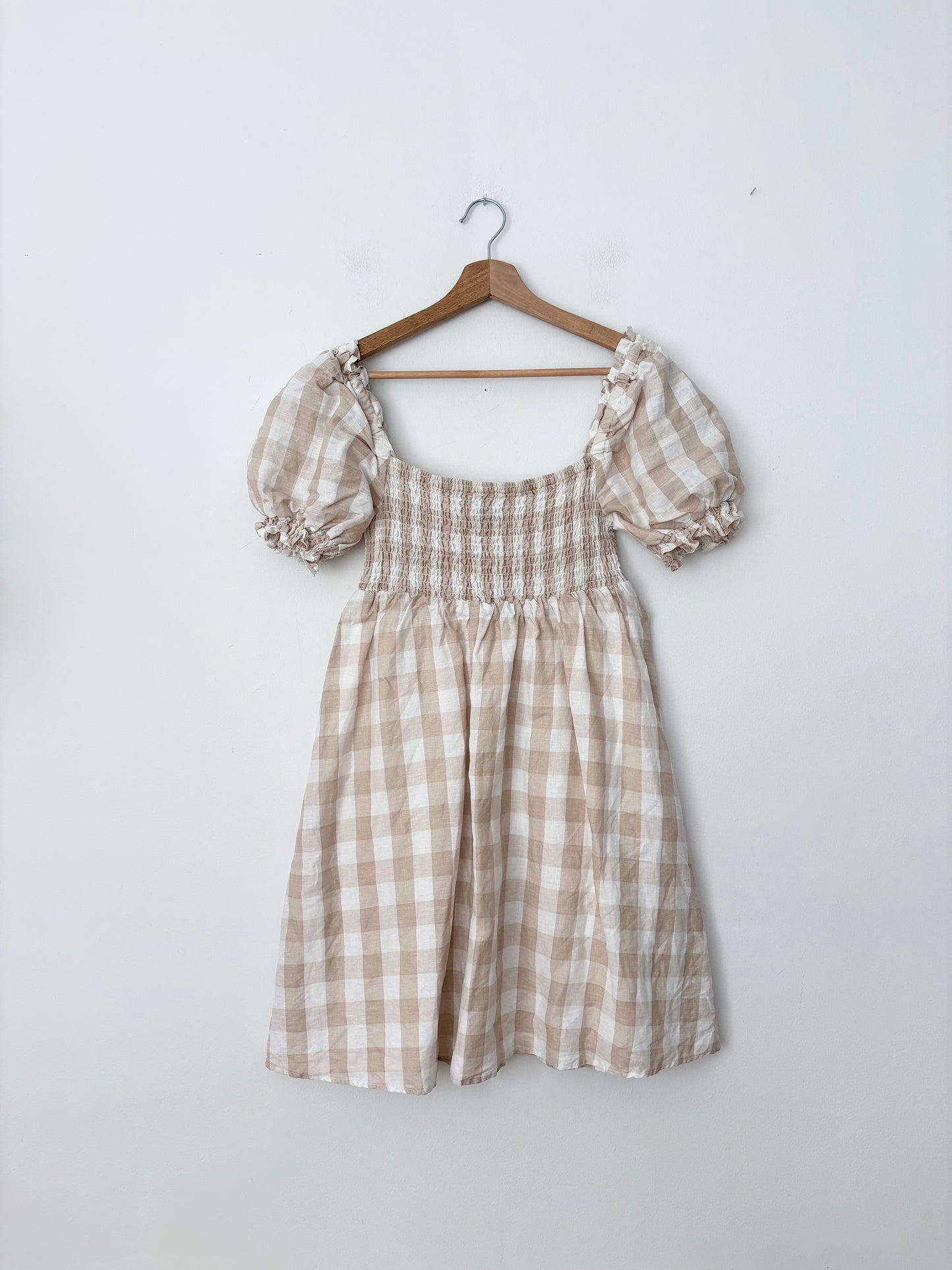 House of Harlow linen gingham mini dress Small
