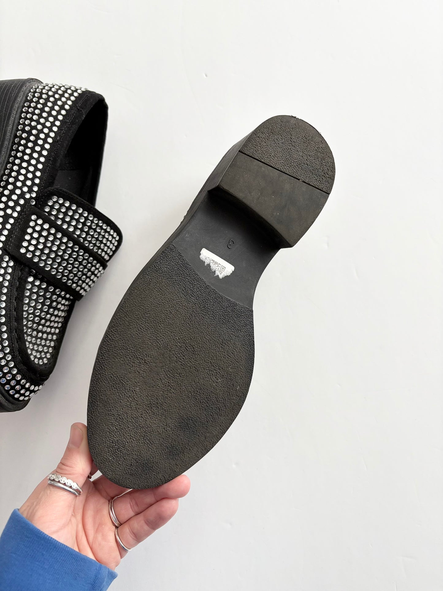 Asos chunky rhinestone loafers EUR36