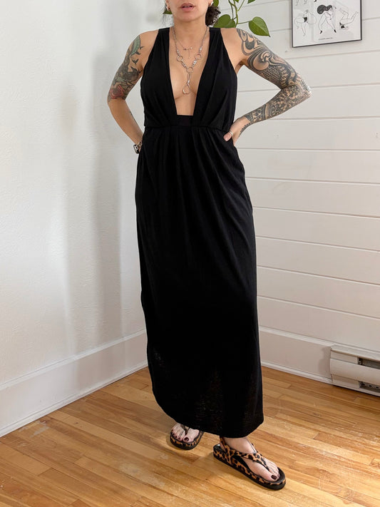 Free People Heidi linen blend maxi dress Large